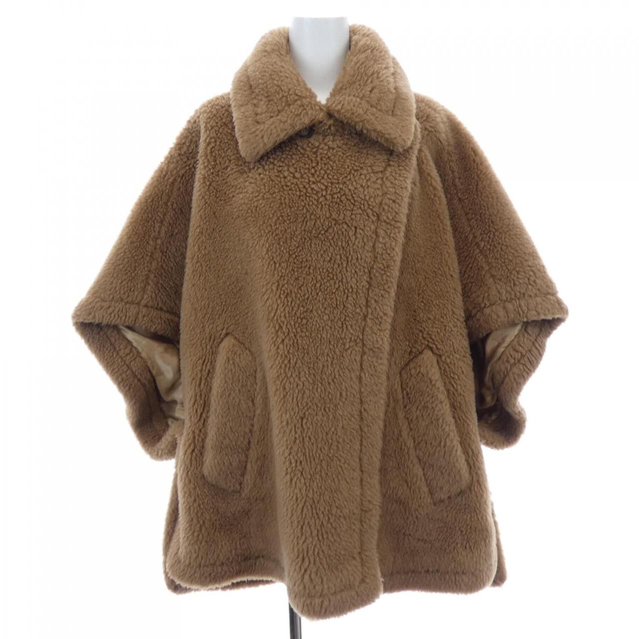 Max Mara Max Mara Max Mara TEBE Camel Silk Cape Textile Outerwear TEBE DUTY FREE for USA Size ONE SIZE - 1 Thumbnail