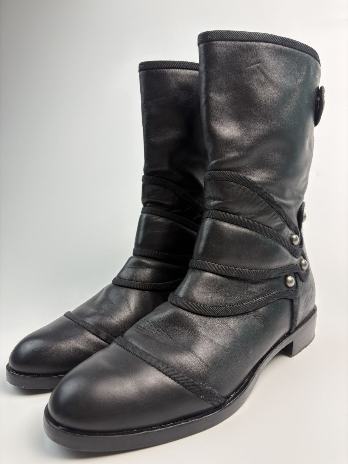 Dolce & Gabbana Dolce & Gabbana Leather Riding Boots Size US 8.5 / IT 38.5 - 4 Thumbnail