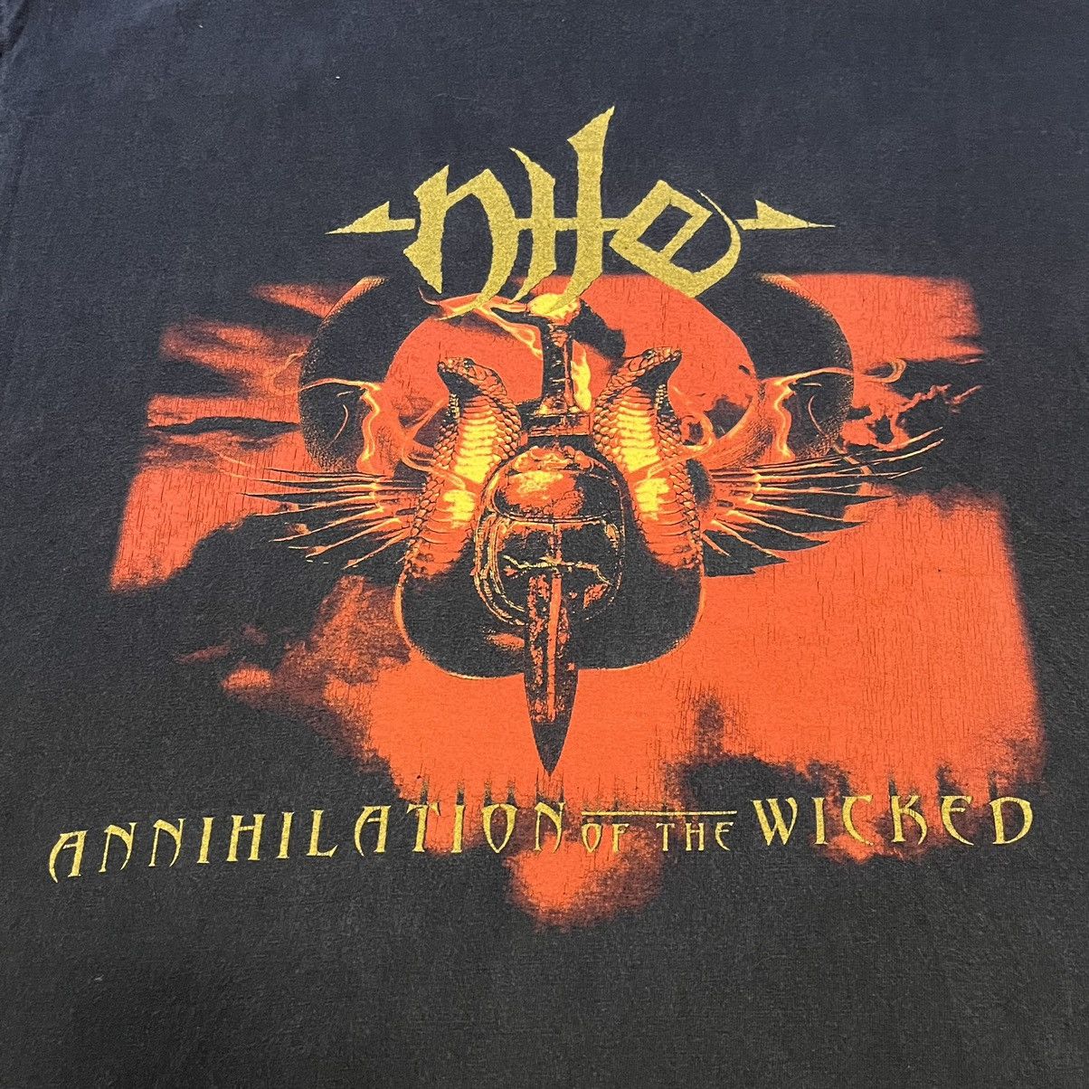 Band Tees × Vintage Nile Annihilation of the Wicked Tour Promo Large Band Shirt Size US L / EU 52-54 / 3 - 3 Thumbnail