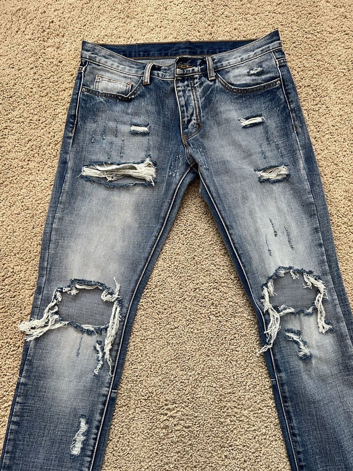 MNML Mnml Ripped Denim Jeans Size US 32 / EU 48 - 2 Thumbnail