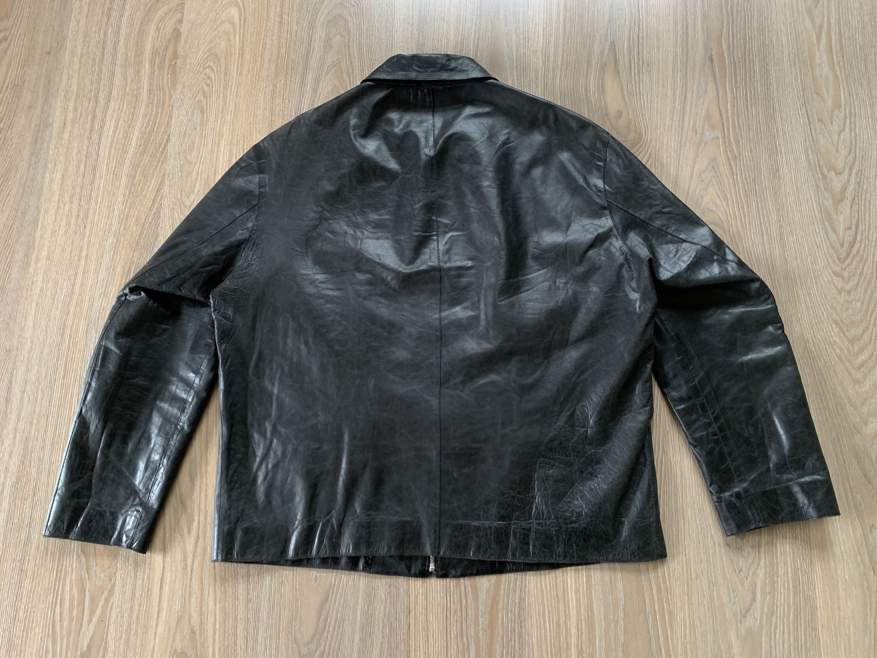 Hugo Boss Hugo Boss Rare Vintage Black Leather Jacket Size US XXL / EU 58 / 5 - 3 Thumbnail