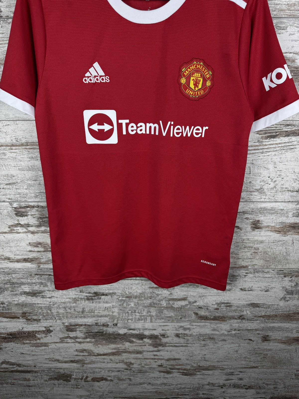 Adidas Mens Vintage Adidas Manchester United Greenwood T-shirt tee Size US S / EU 44-46 / 1 - 5 Thumbnail