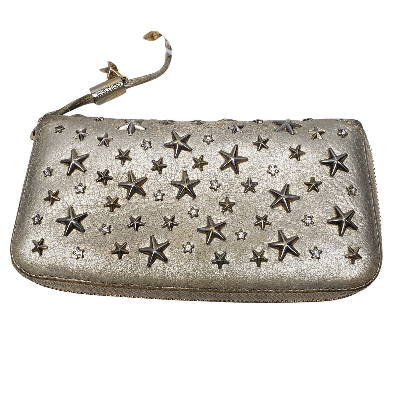 Jimmy Choo JIMMY CHOO Filipa Star Studded Wallet Leather Rhinestone Size ONE SIZE - 4 Thumbnail