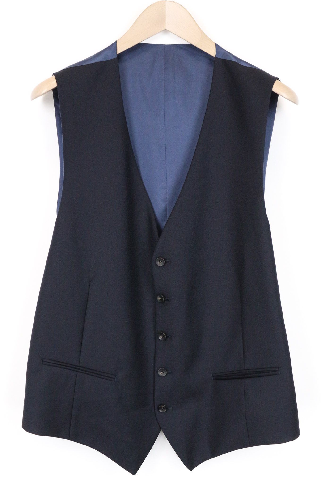 Suitsupply FERRARA UK46L Navy Wool Waistcoat Suit 75088 Size 46L - 2 Thumbnail