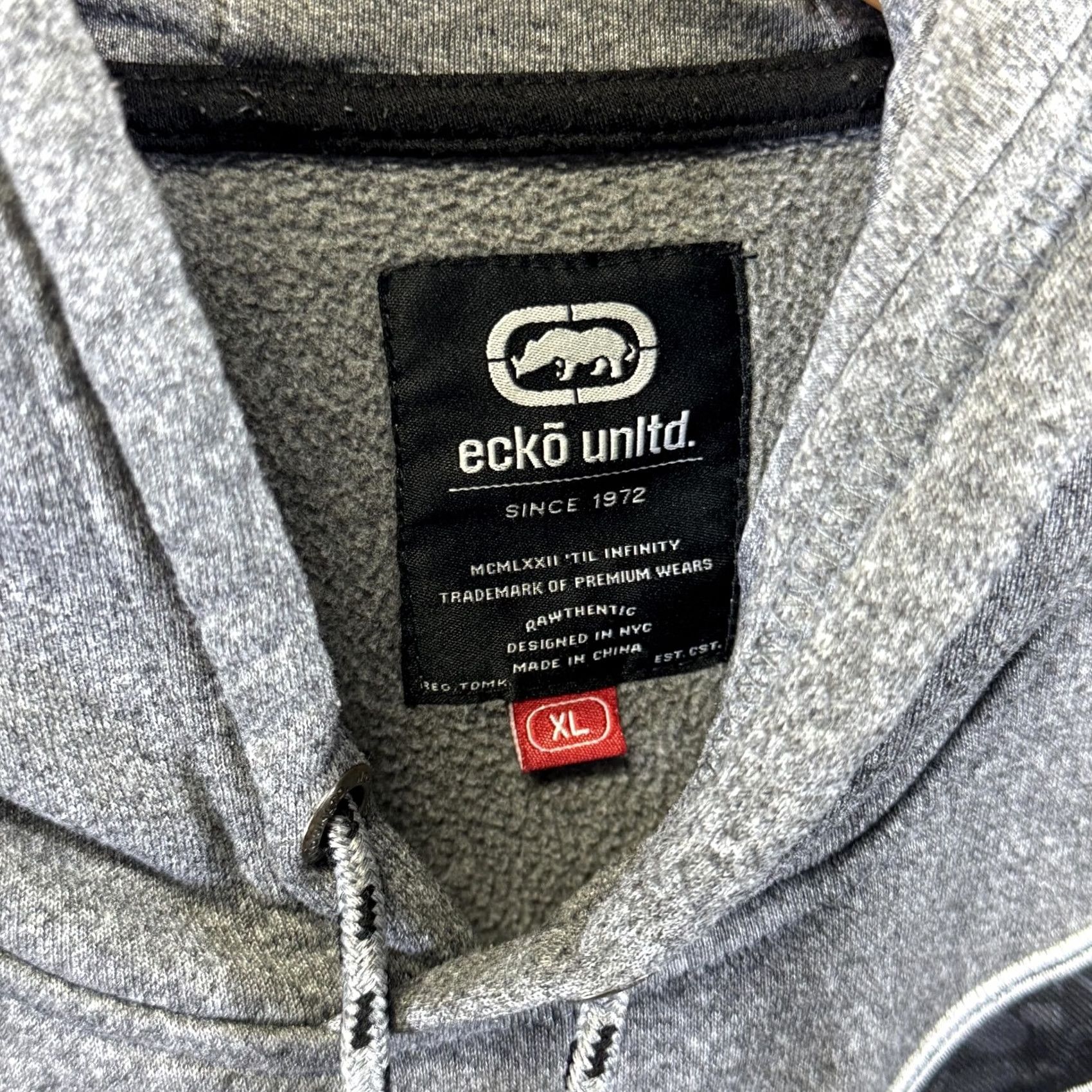 Ecko Unltd. Ecko Unltd Hoodie Mens XL Gray Pullover Sweatshirt Camo Graphic Streetwear Urban Pullover Hooded Pockets Size US XL / EU 56 / 4 - 4 Thumbnail