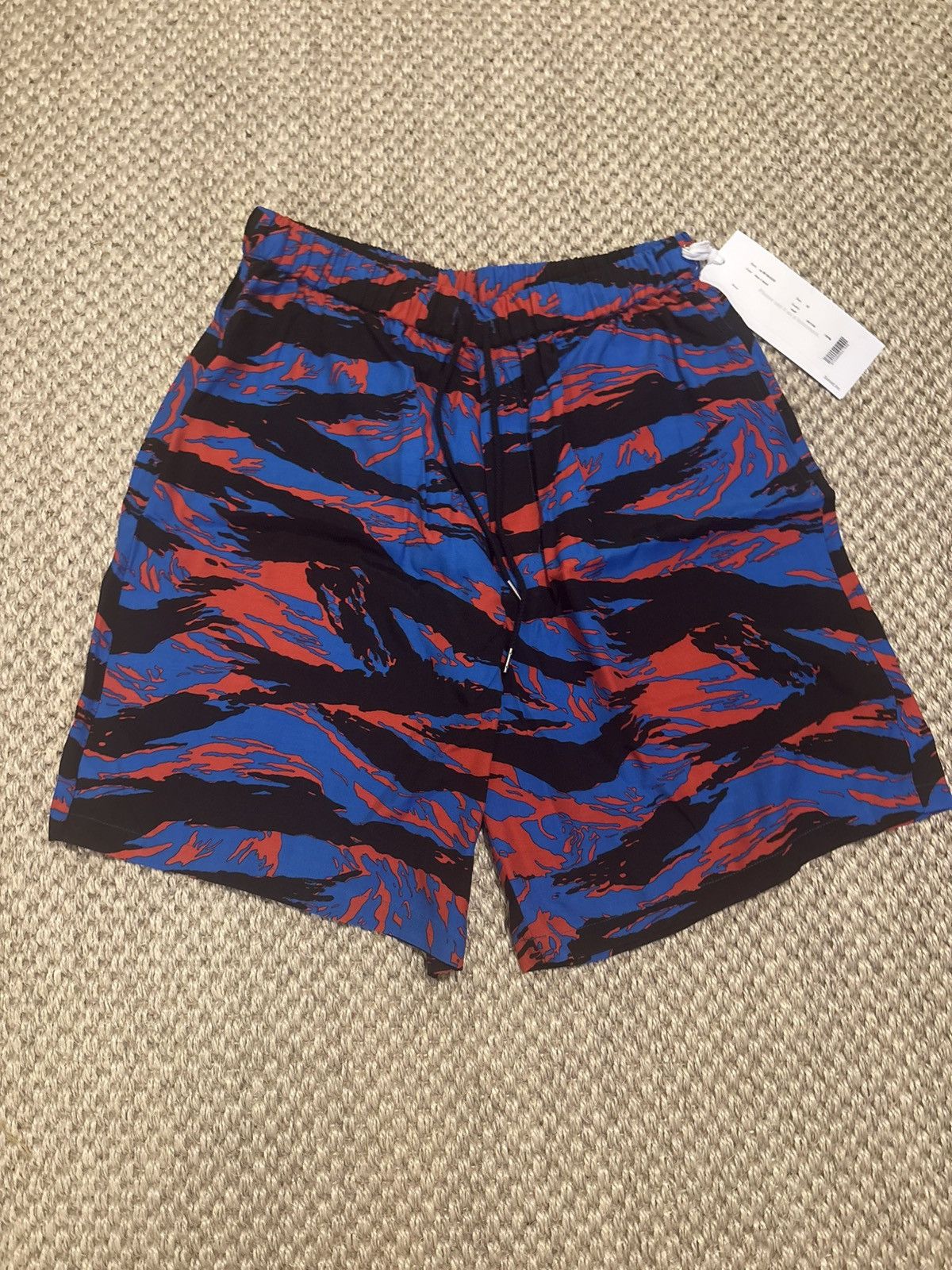 Takahiromiyashita The Soloist Tiger Camo Rayon Shorts Blue