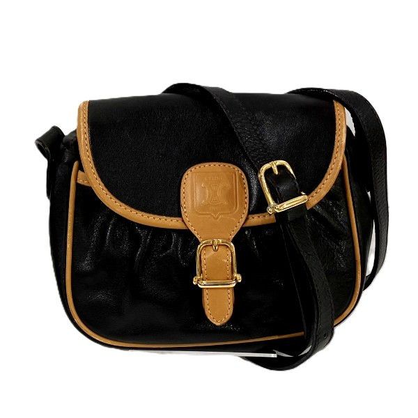 Celine Celine M06 Shoulder Bag Leather Shoulder Bag M06 in Black, Women's