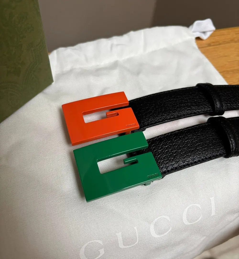 Gucci Gucci Leather Green ‘G’ Icon Belt Size 42 - 2 Thumbnail