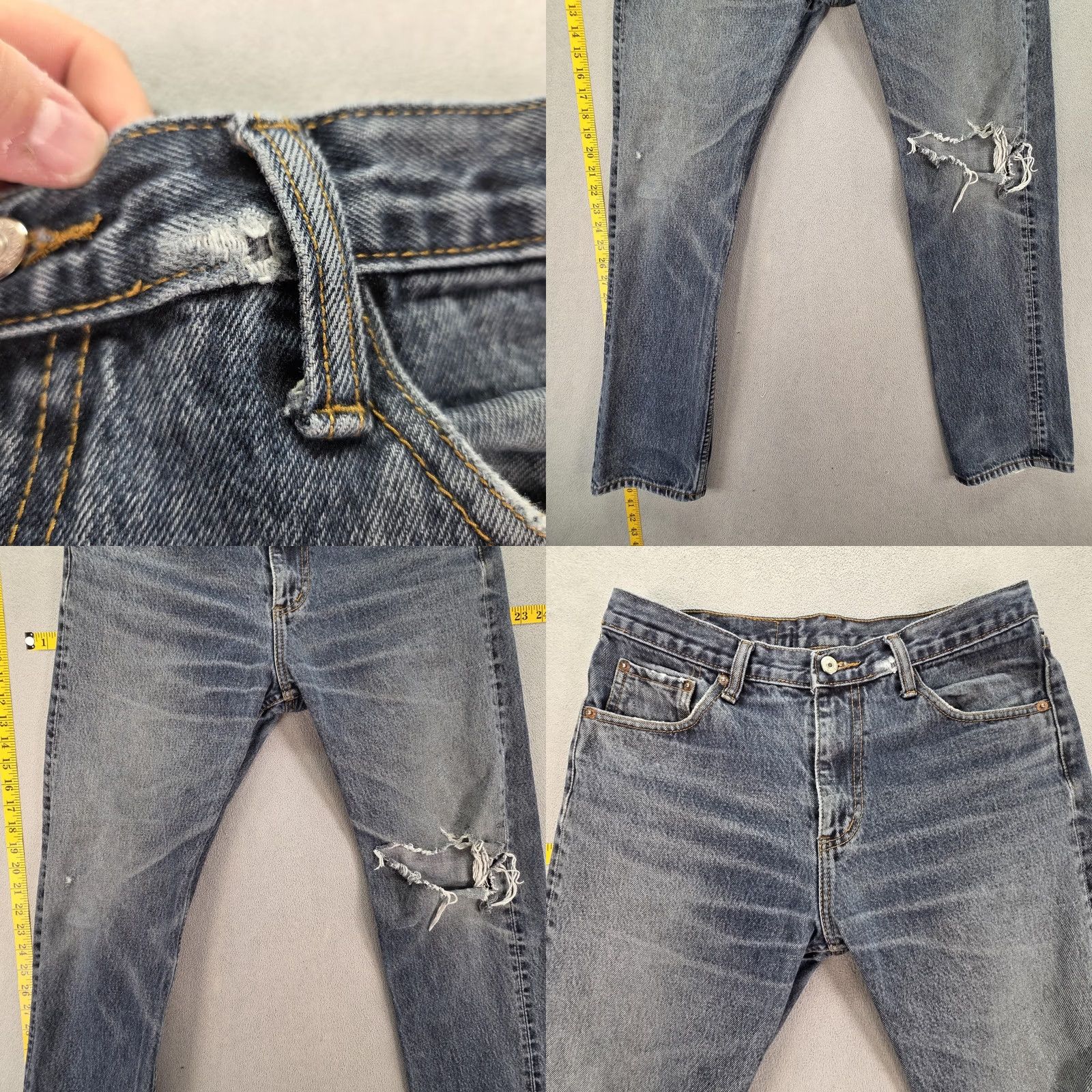 Levi's VINTAGE Levi's 501 Jeans Mens Blue Med Wash Button Fly 31x29 Regular Fit Denim Pants Size US 31 - 8 Thumbnail