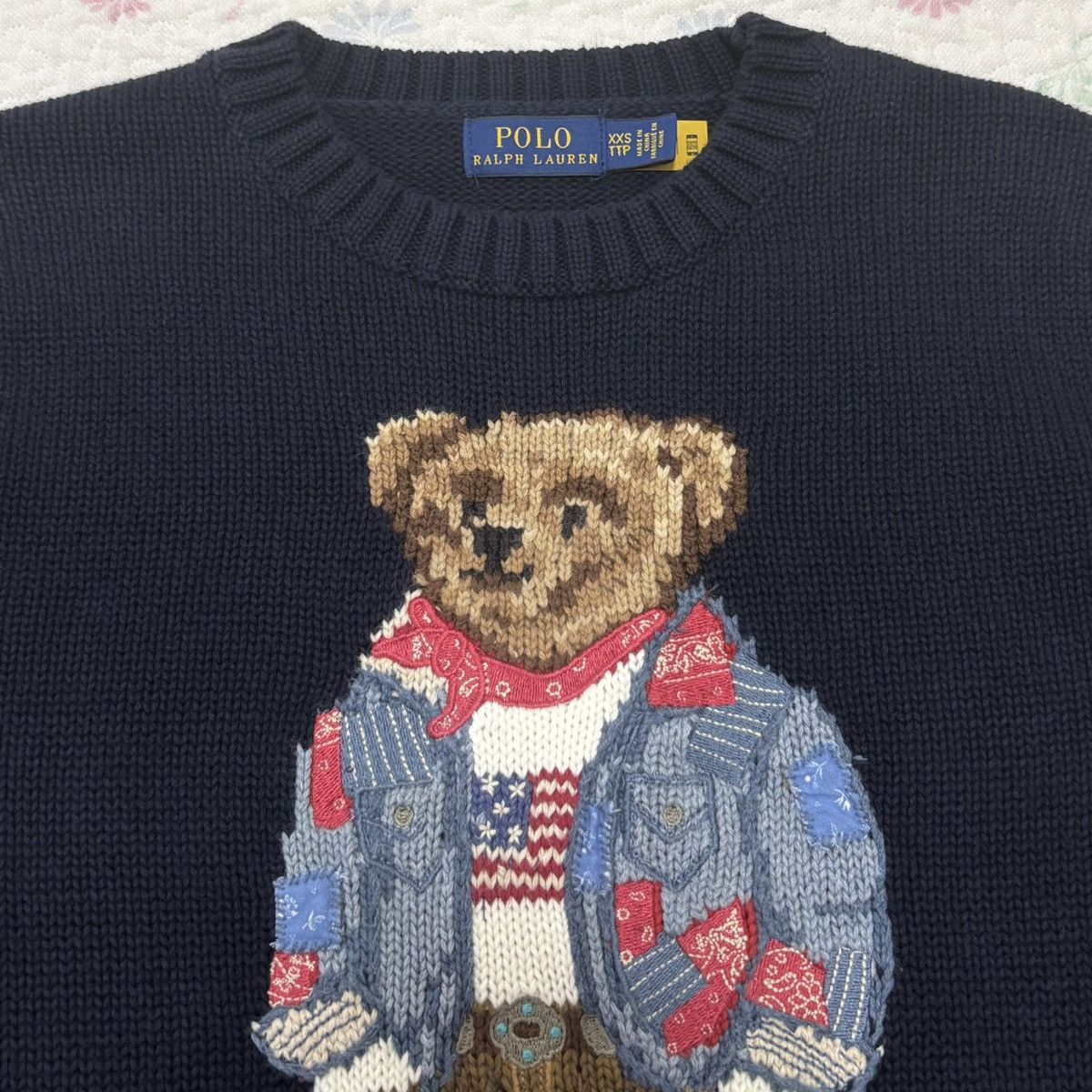 Polo Ralph Lauren Polo Ralph Lauren Bandana Bear Knit Sweater Size XXS / US 00 / IT 34 - 2 Thumbnail