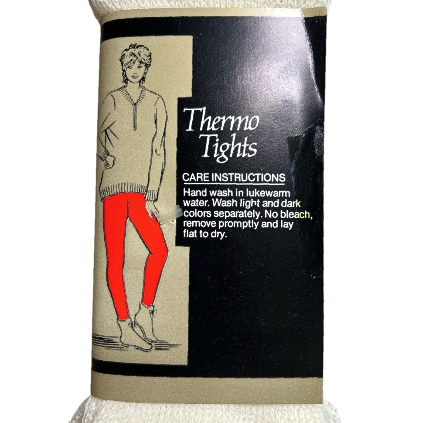 Vintage VINTAGE Winter Warm Up Tights Womens 8-14 White 80s NIP Deadstock Made in USA Thermal Tights M Ladies Womens Size ONE SIZE - 3 Thumbnail