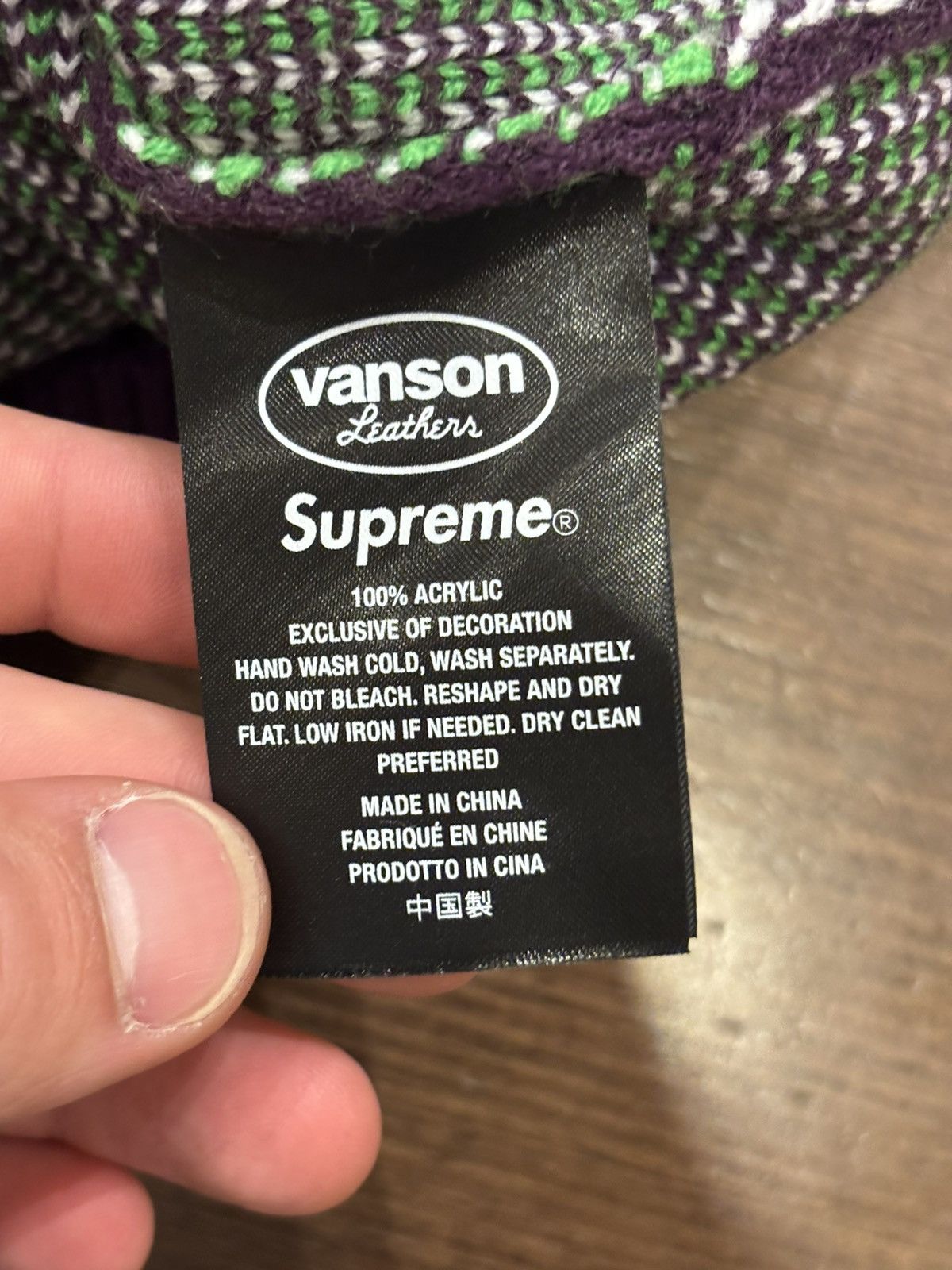 Supreme × Vanson Leathers Supreme Vanson Knit Flame Sweater Size US L / EU 52-54 / 3 - 4 Thumbnail