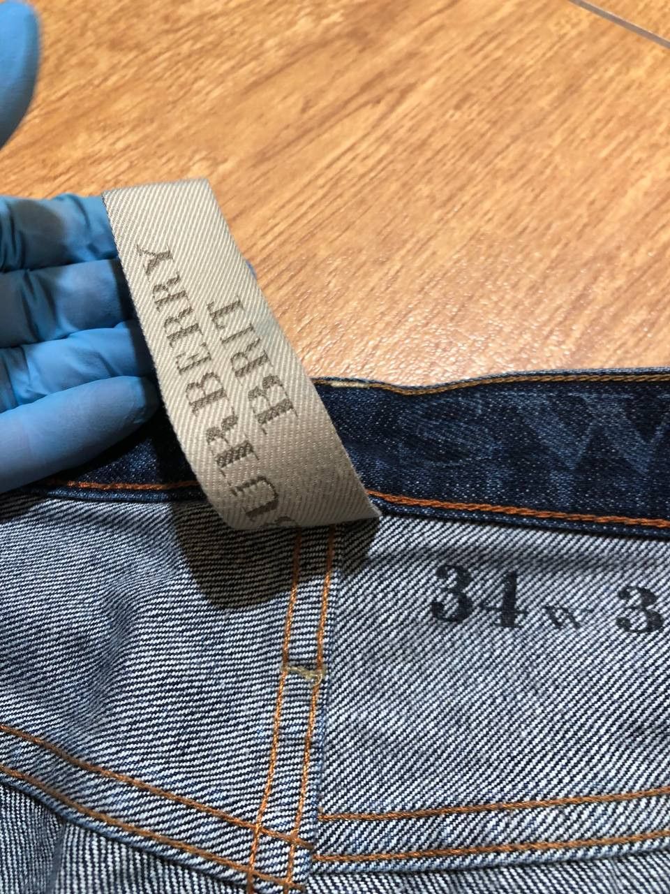 Burberry BURBERRY BRIT Blue Washed Cotton Jeans Size US 34 / EU 50 - 14 Thumbnail