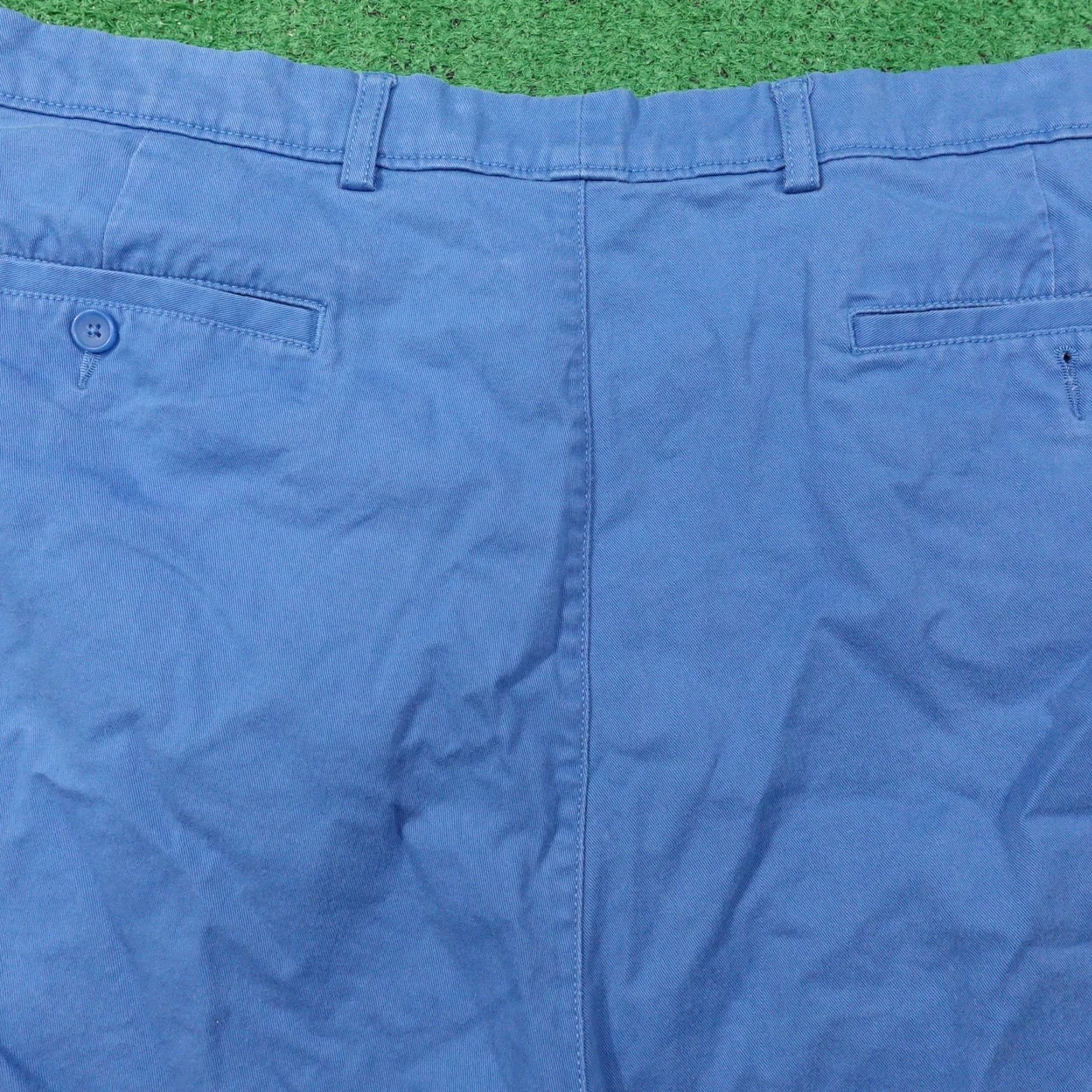 Roundtree & Yorke Roundtree & Yorke Men's Shorts 50 Blue Chino Flat Front Casual Big & Tall Stretch Cotton Size US 34 / EU 50 - 4 Thumbnail