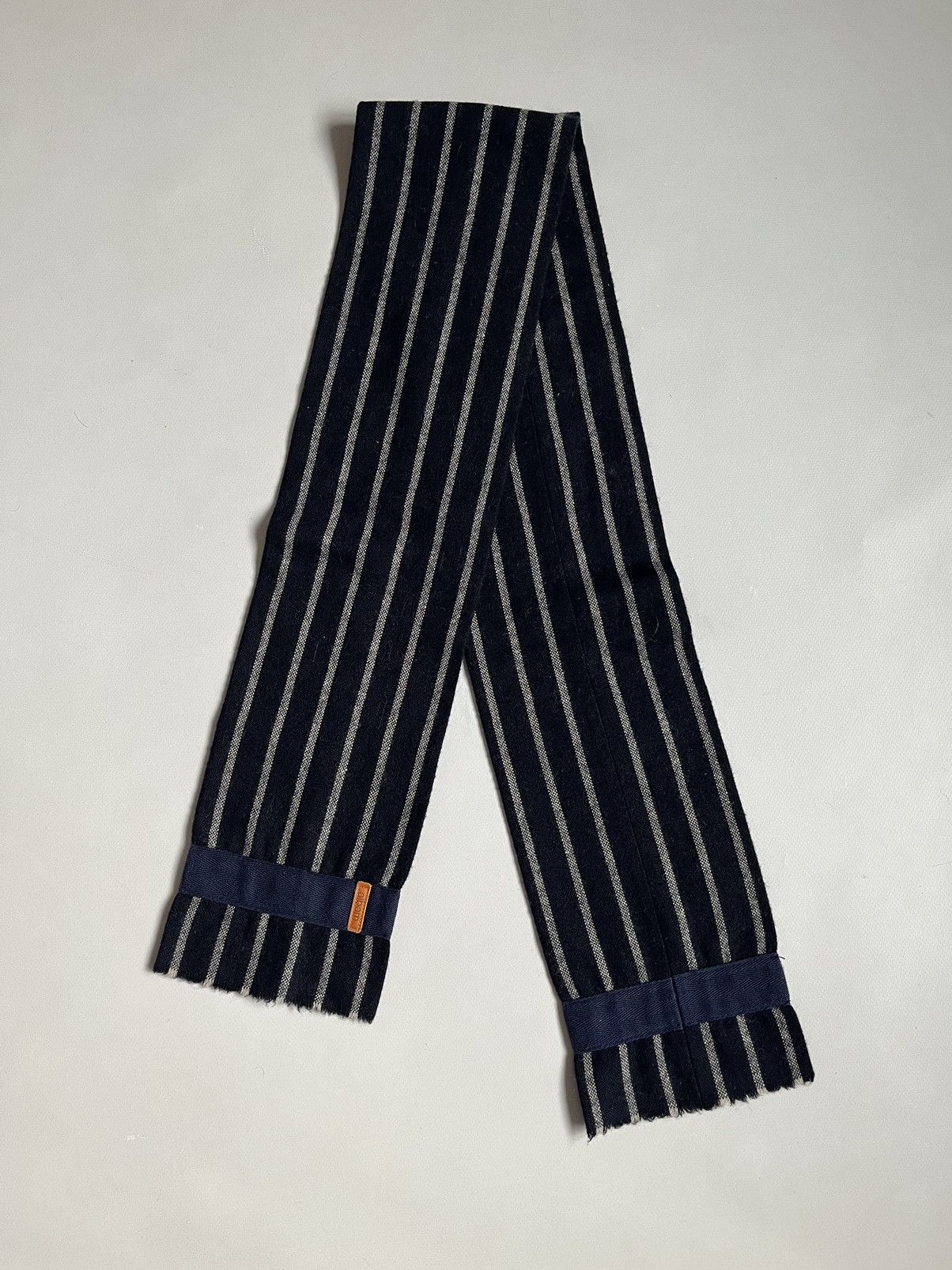 Albam × Japanese Brand Albam Men Wool Striped Blue Scarf Size ONE SIZE - 3 Thumbnail