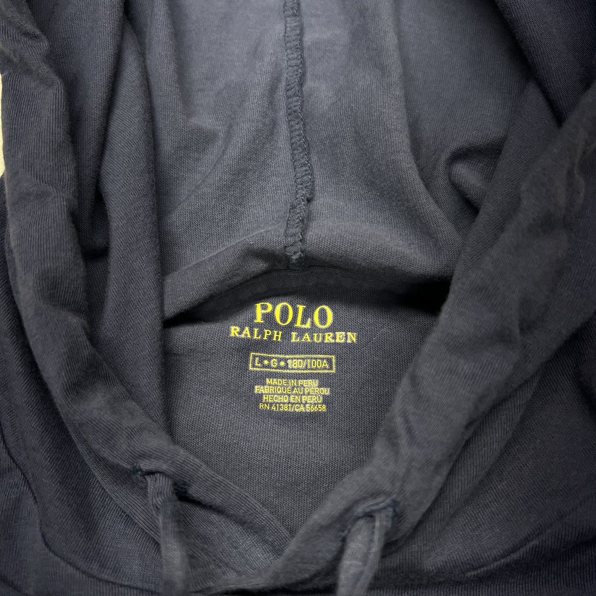 Polo Ralph Lauren Polo Ralph Lauren Hooded Tee Shirt Blue Hoodie Logo Y2K Size US L / EU 52-54 / 3 - 6 Thumbnail