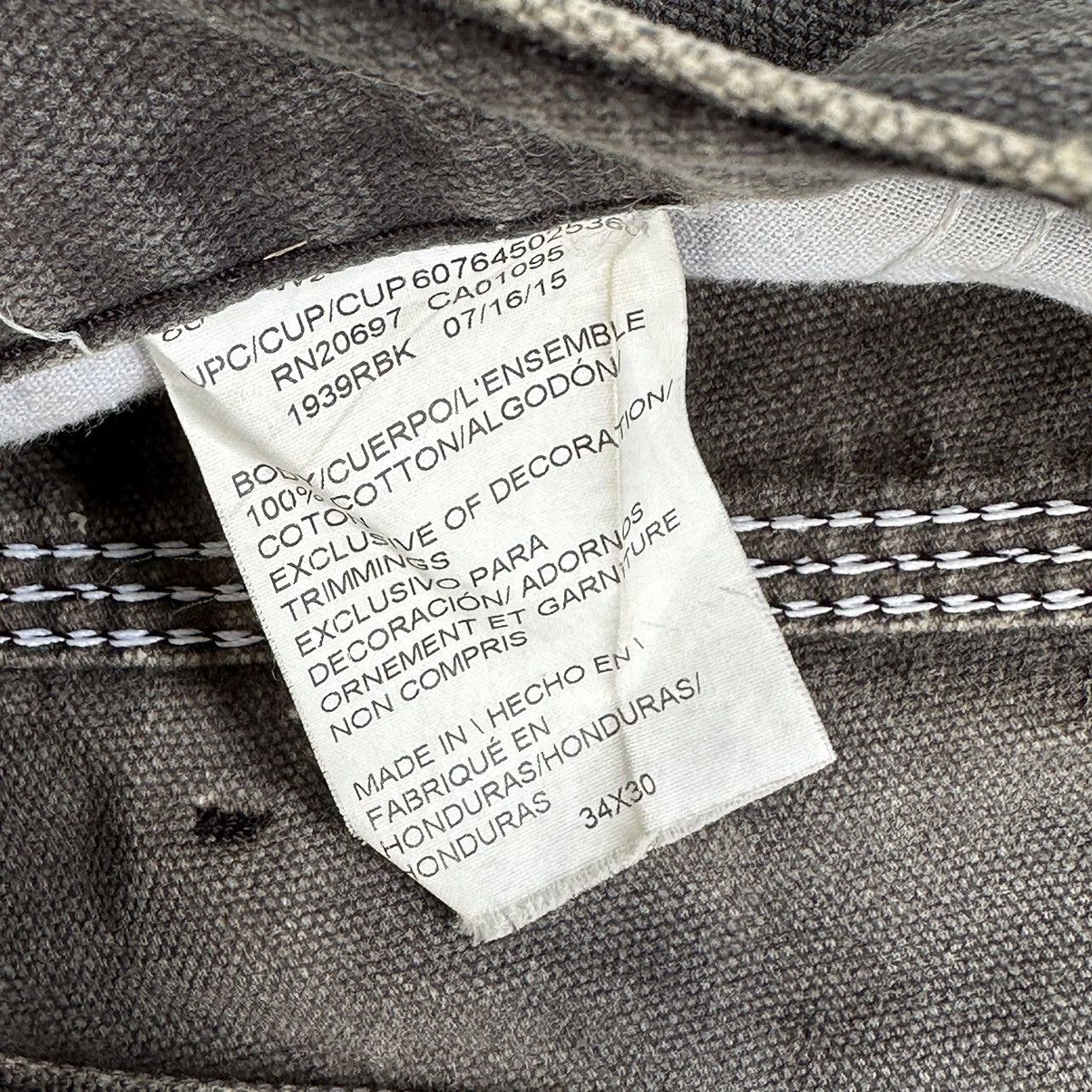 Carhartt (34x30.5) Crazy Distressed Dickies Carpenter Faded Black Size US 34 / EU 50 - 3 Thumbnail
