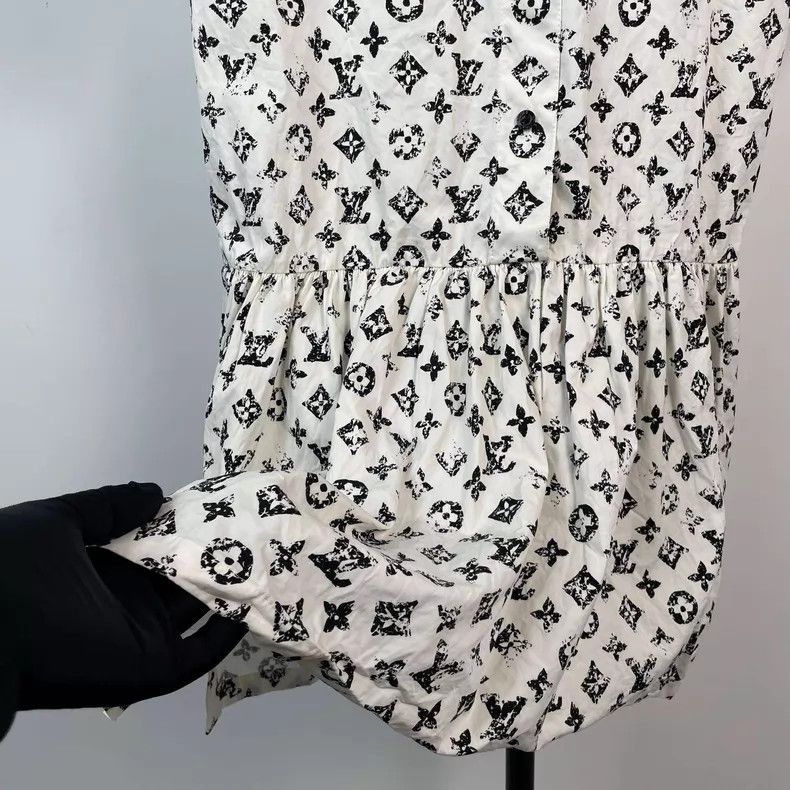 Louis Vuitton Louis Vuitton SS25 MONOGRAM cotton poplin black and white Size XXS / US 00 / IT 34 - 8 Thumbnail