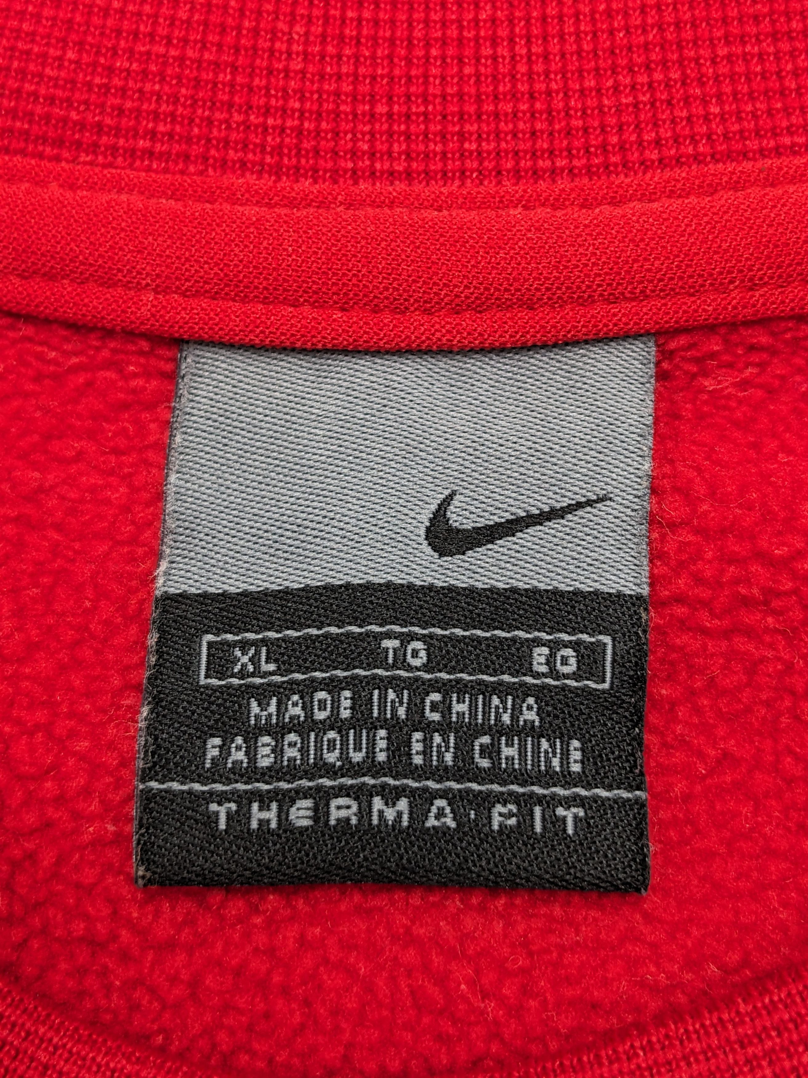Nike Vintage Nike Therma-Fit Red Crewneck Sweatshirt Size US XL / EU 56 / 4 - 9 Thumbnail