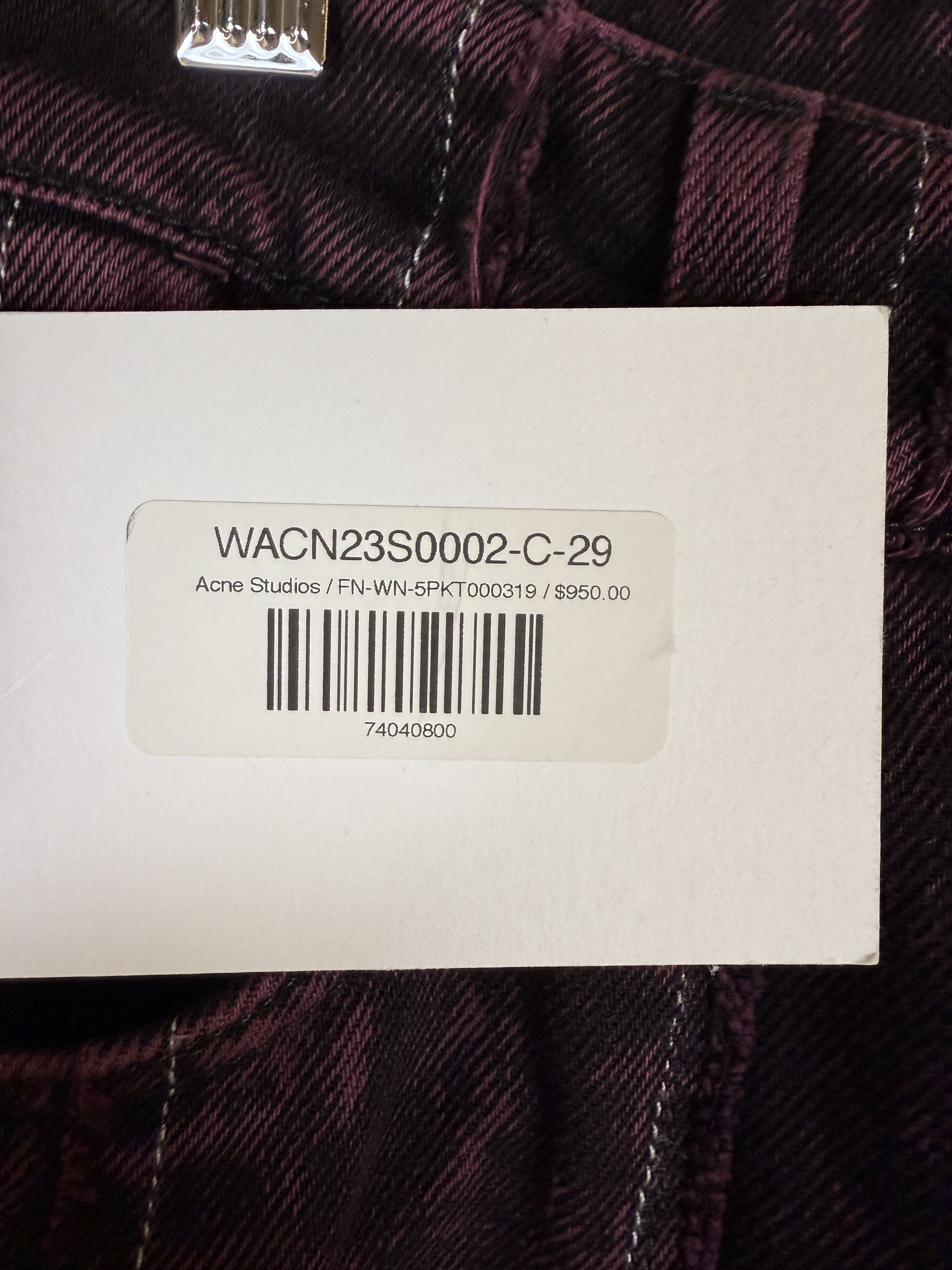 Acne Studios $950 Acne Studios Loose Fit Distressed Striped Jeans Size 29" - 12 Thumbnail