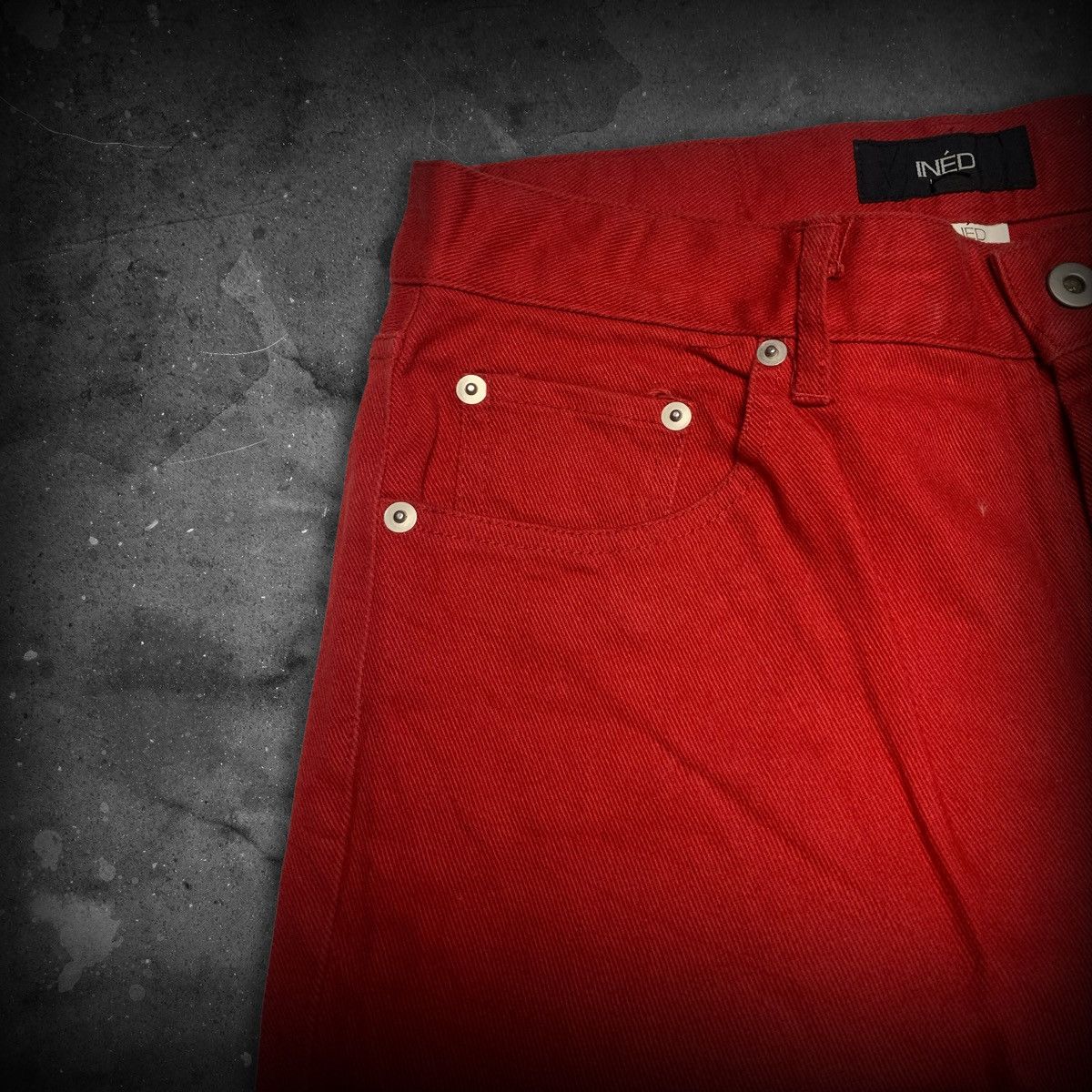 Yohji Yamamoto INED Homme Crimson Twill Button Fly Pants W30 Size US 30 / EU 46 - 2 Thumbnail