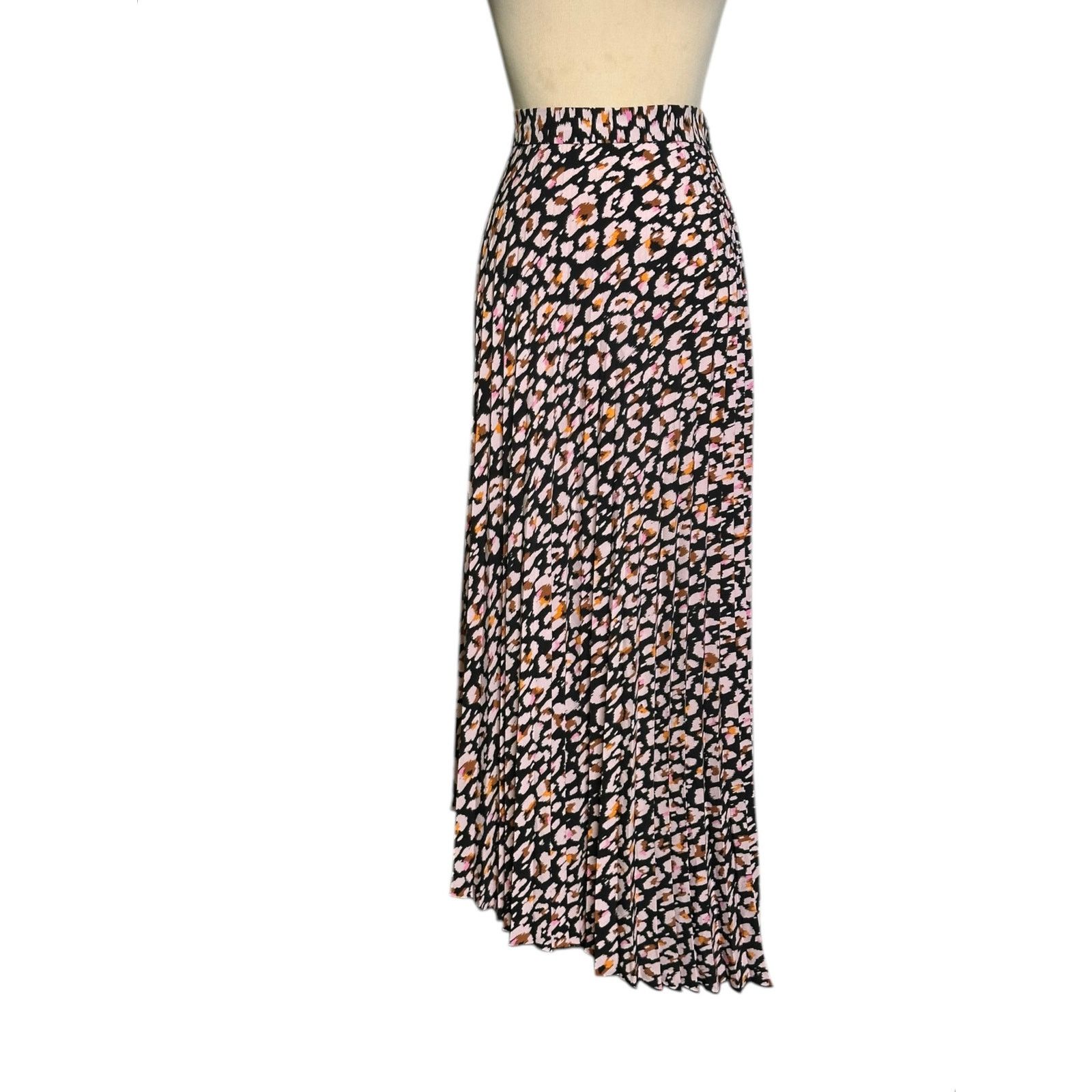 Sanctuary Sanctuary black cream floral pleated midi skirt size large Size 30" / US 8 / IT 44 - 16 Thumbnail