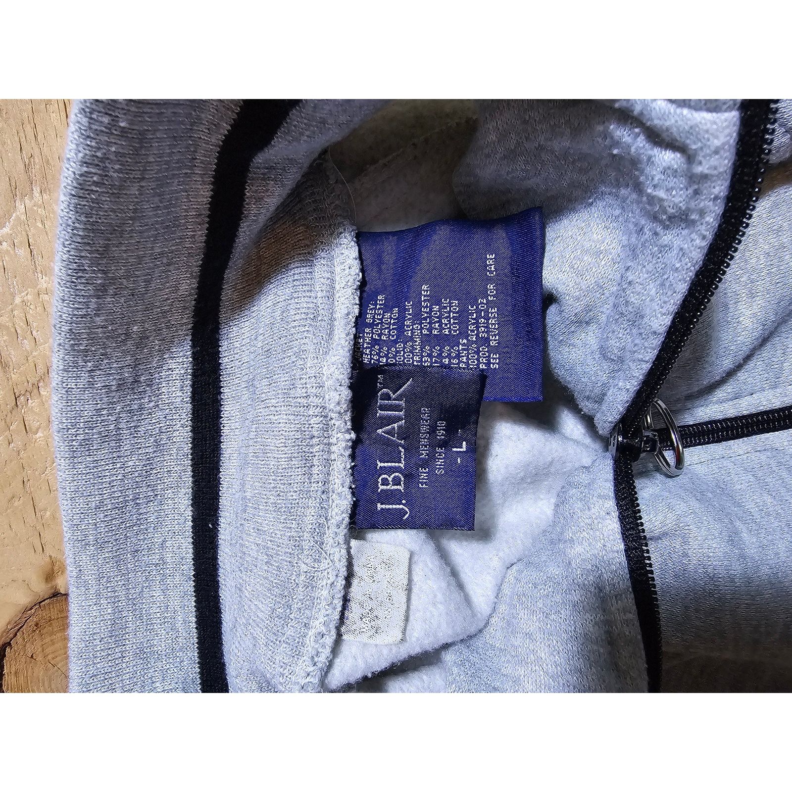 Other J Blair Sweatshirt Style Track Jacket Black Gray Sz M-L 90s Size US L / EU 52-54 / 3 - 3 Thumbnail