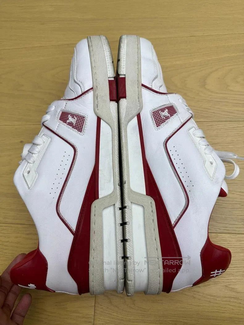 Louis Vuitton Louis Vuitton LV Trainer Red White. Size US 11 / EU 44 - 3 Thumbnail