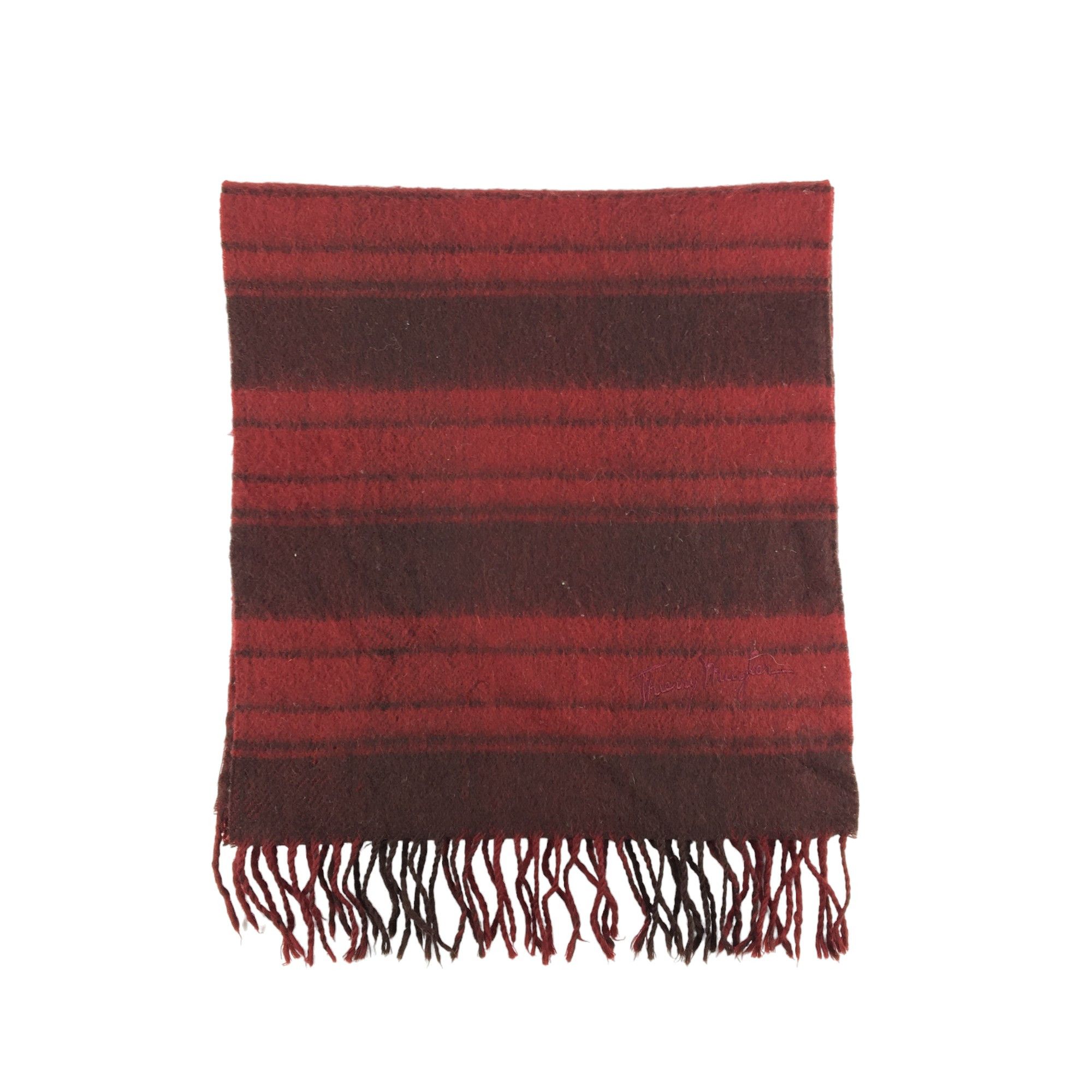 Thierry Mugler × Vintage Vintage Thierry Mugler Scarf Muffler Wool Cashmere Scarves Size ONE SIZE - 2 Thumbnail