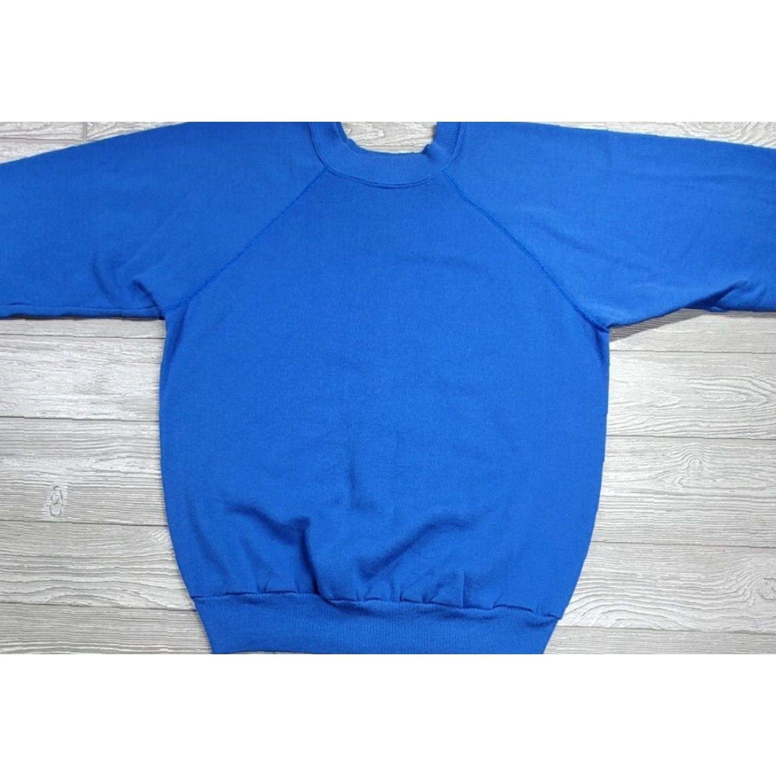 Vintage PANNILL Sweatshirt VTG USA MADE Raglan Sleeve Crew Neck Long Sleeve Size L UNISEX Blue Cotton Polyester Fleece USA Theme Men/Adult Size US L / EU 52-54 / 3 - 3 Thumbnail