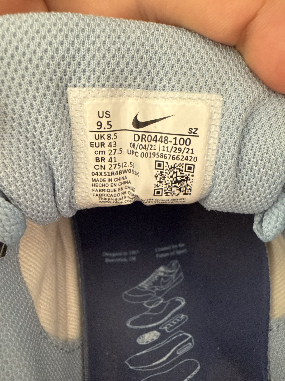 Nike Nike air max 1 premium blueprint Size US 9.5 / EU 42-43 - 15 Thumbnail