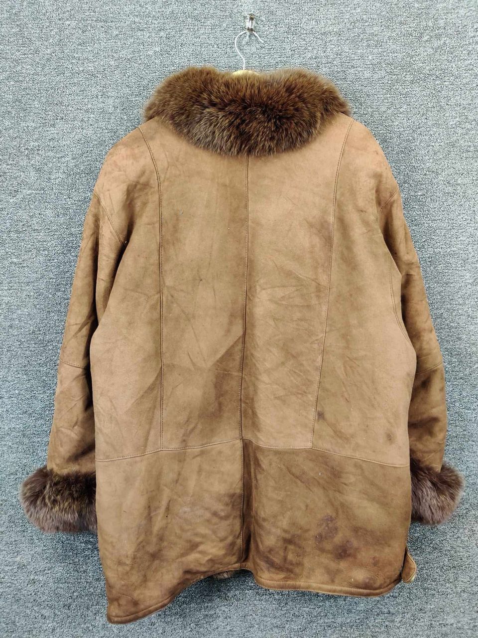 Leather Vintage Roboem Faux Fur Sheepskin Suede Leather Coat Size US L / EU 52-54 / 3 - 6 Thumbnail