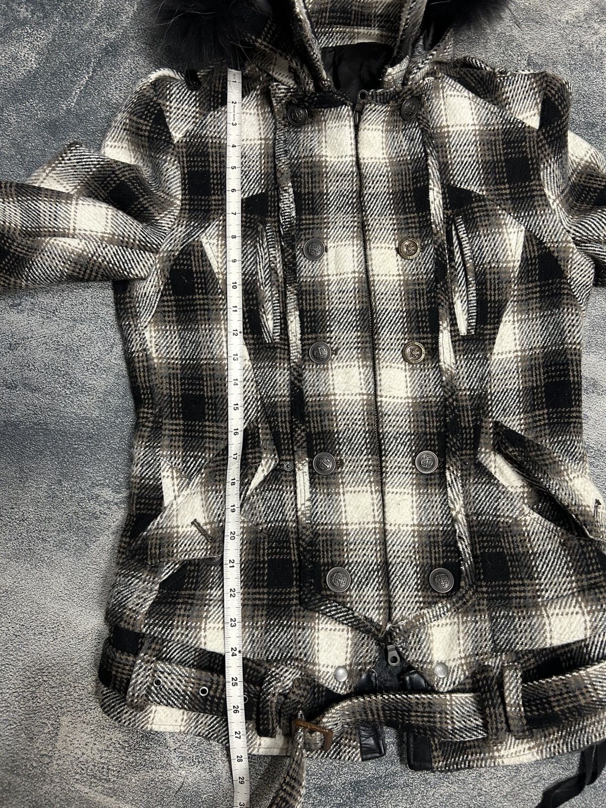 PPFM PPFM Studded Logo Fur hoodie Tartan Jacket Size US L / EU 52-54 / 3 - 18 Thumbnail