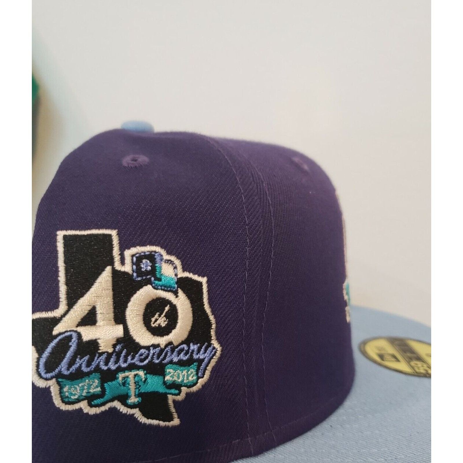 New Era Texas Rangers Hat Cap 40th Ann Purple 59Fifty Size 8 New Era Size ONE SIZE - 2 Thumbnail