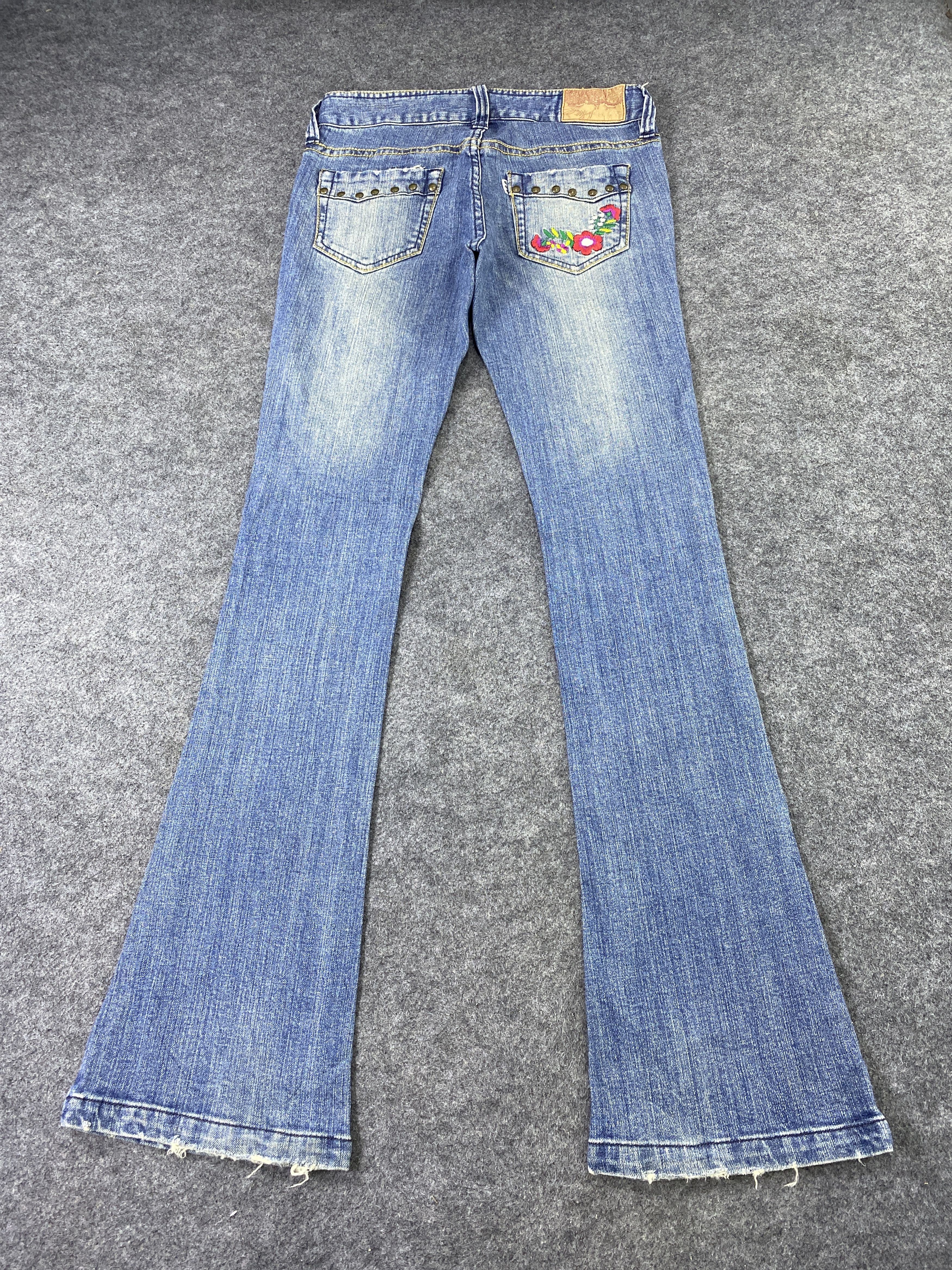 Japanese Brand Japanese Brand Blue Wash Flare Jeans - J1055 Size 29" - 4 Thumbnail