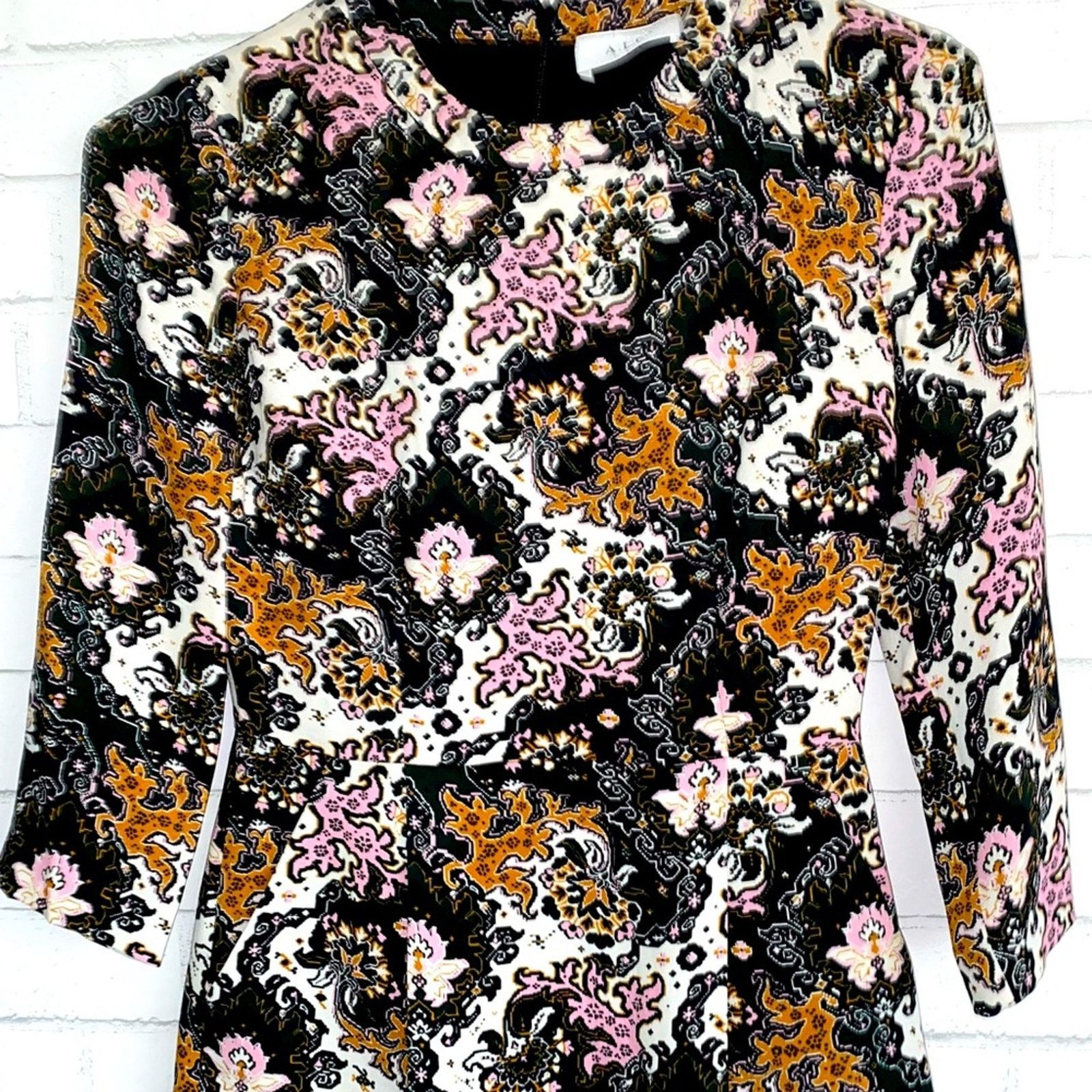 A.L.C. REVOLVE A.L.C. $695 Tordi Print 100% Silk Dress Size 2 EUC Size XS / US 0-2 / IT 36-38 - 7 Thumbnail