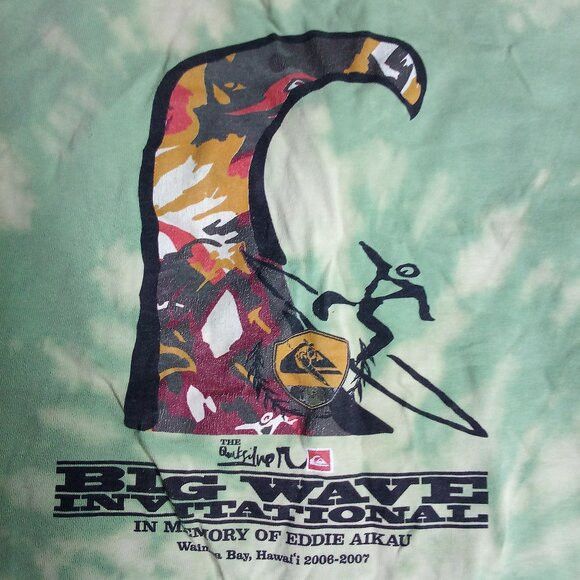 Quiksilver Vintage Quiksilver Eddie Would Go Wave Invitational T-Shirt Size US XXL / EU 58 / 5 - 1 Thumbnail