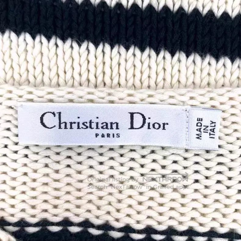 Dior Dior Colour-matched striped cotton round-neck long-sleeved Size XS / US 0-2 / IT 36-38 - 6 Thumbnail