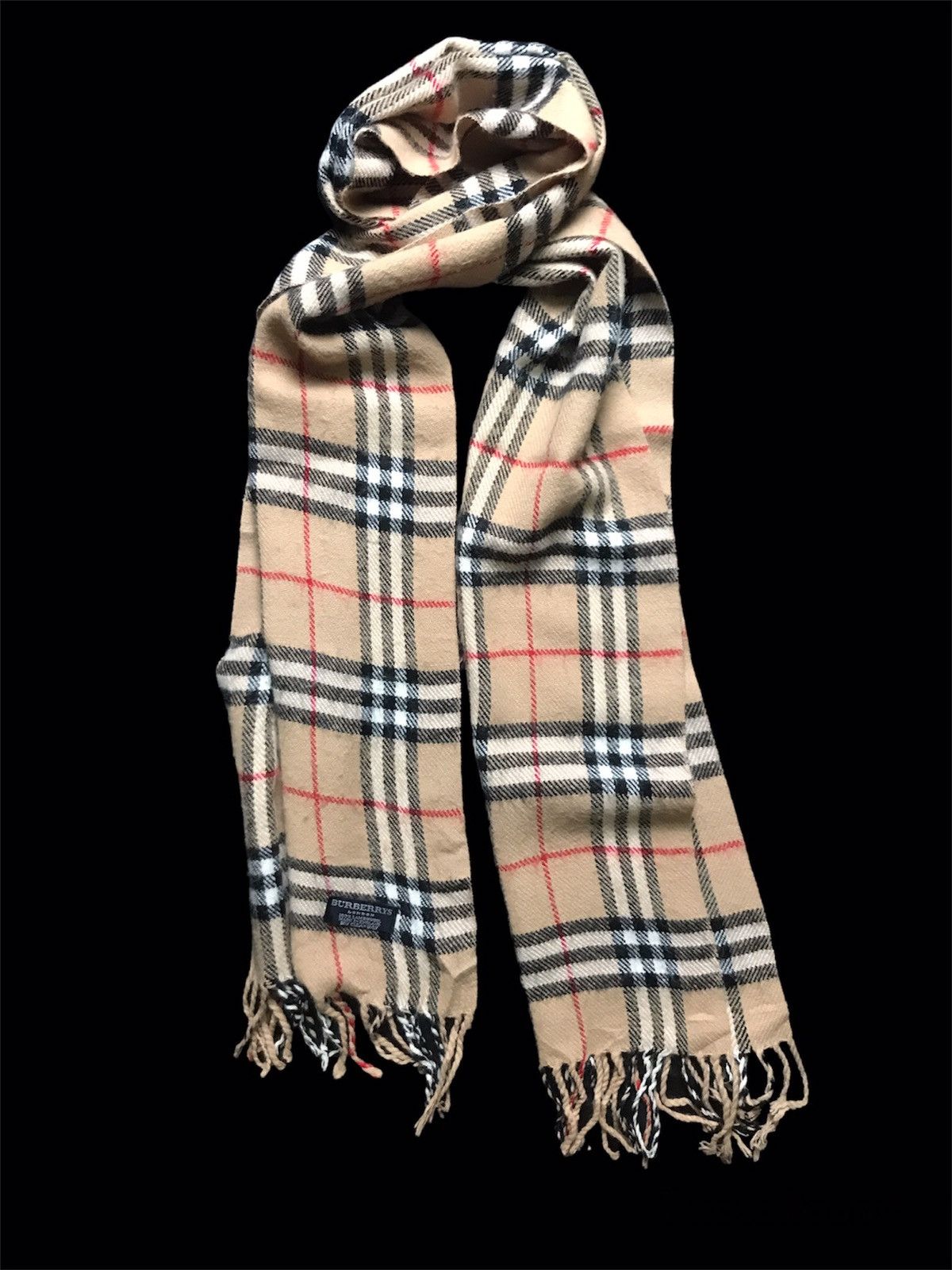 Burberry × Vintage Vintage Burberrys Nova Check Lambswool Scarf/Muffler Size ONE SIZE - 1 Thumbnail