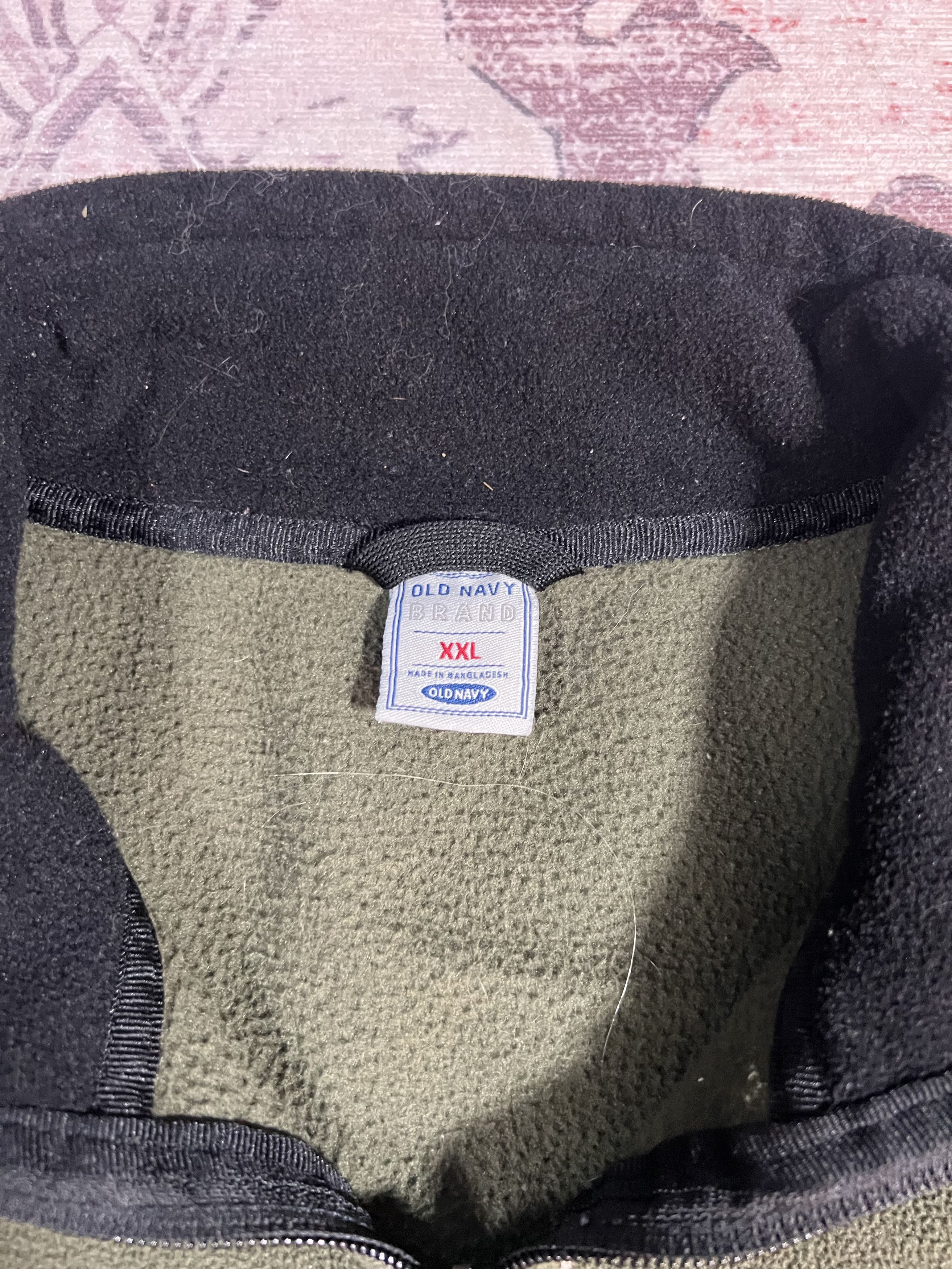Old Navy Vintage 90s Olive Green Old Navy Sherpa Fleece Jacket Size US XXL / EU 58 / 5 - 4 Thumbnail