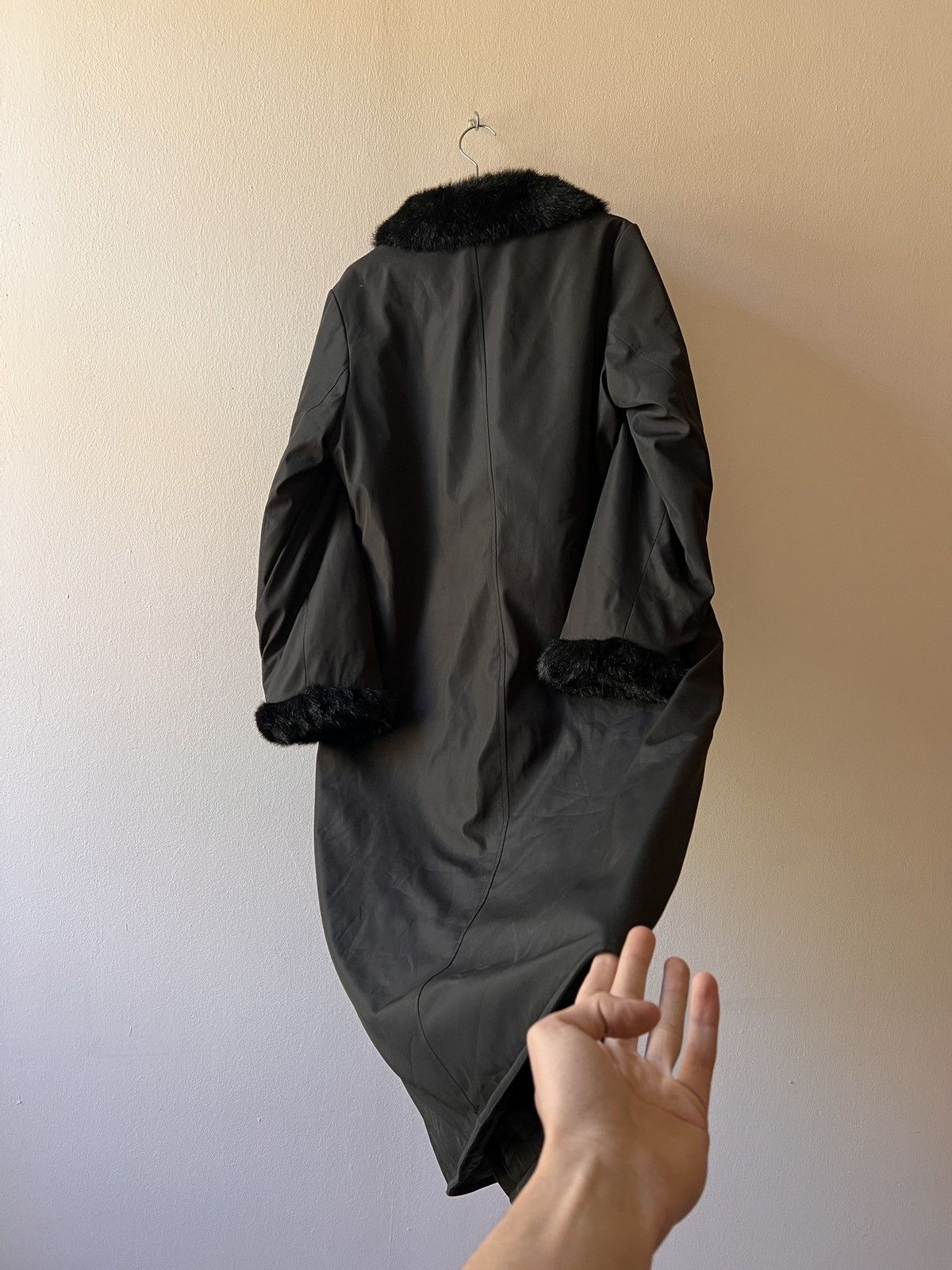 Balmain Vintage Balmain Black Fur Trench Coat Size S / US 4 / IT 40 - 2 Thumbnail