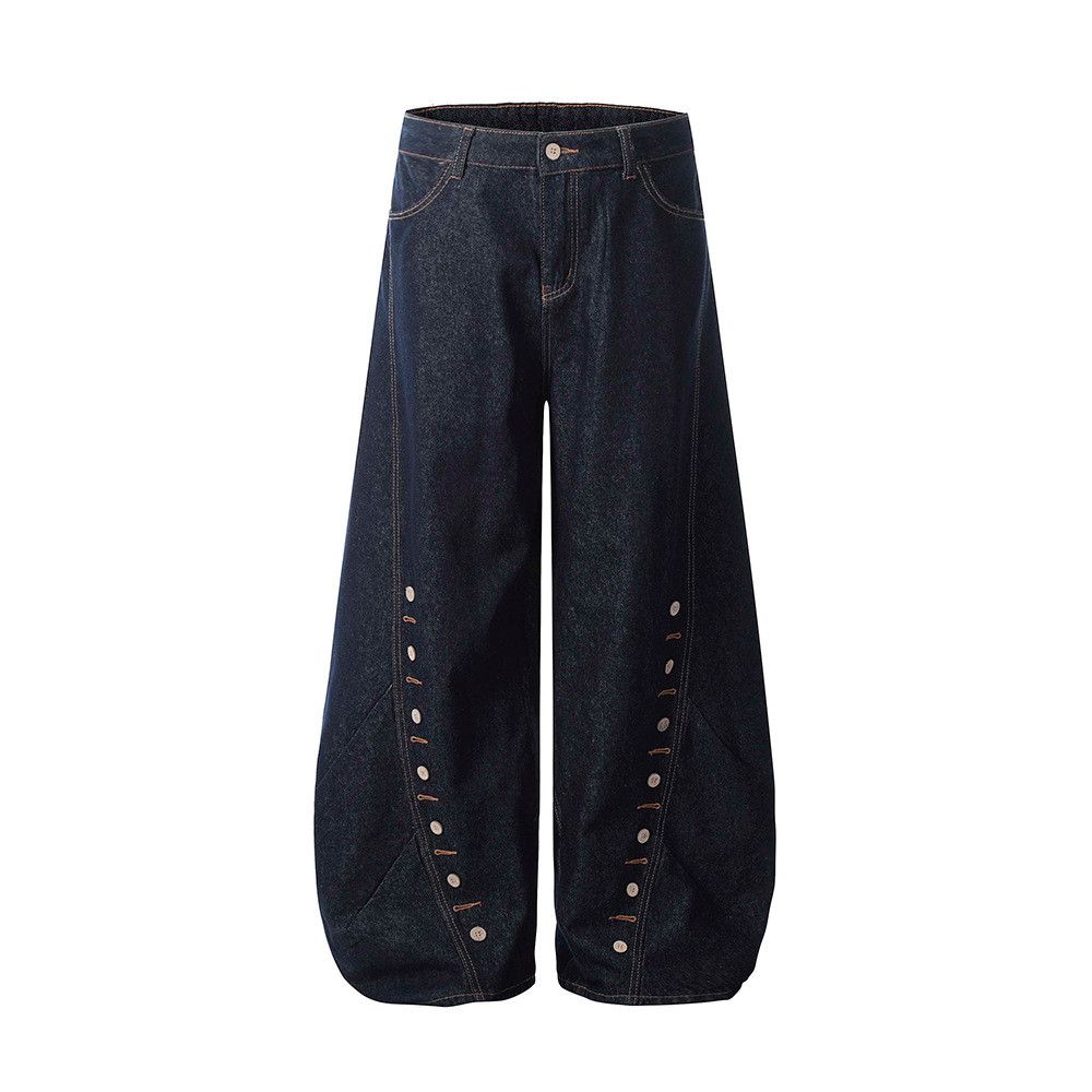 Japanese Brand × Jean Men's American button-down loose wide-leg scimitar jeans Size US 32 / EU 48 - 1 Thumbnail
