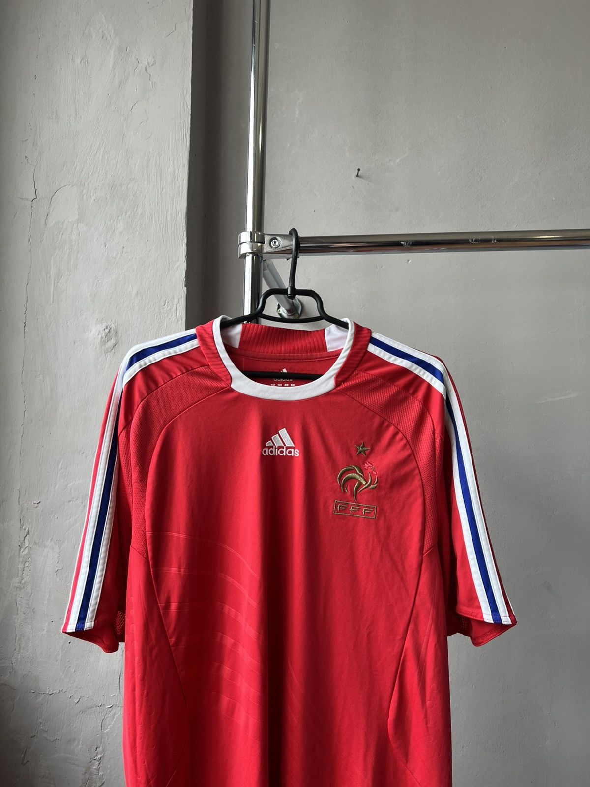 Adidas 2007/08 FRANCE TEAM AWAY SOCCER JERSEY FOOTBALL SHIRT ADIDAS Size US L / EU 52-54 / 3 - 3 Thumbnail
