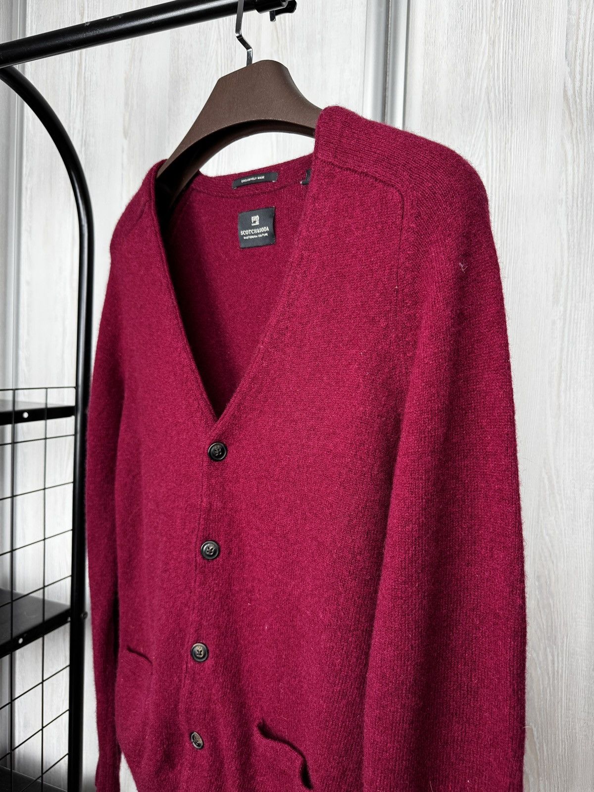 Scotch & Soda Scotch & Soda Exclusively made wool leather trim cardigan L Size US L / EU 52-54 / 3 - 4 Thumbnail