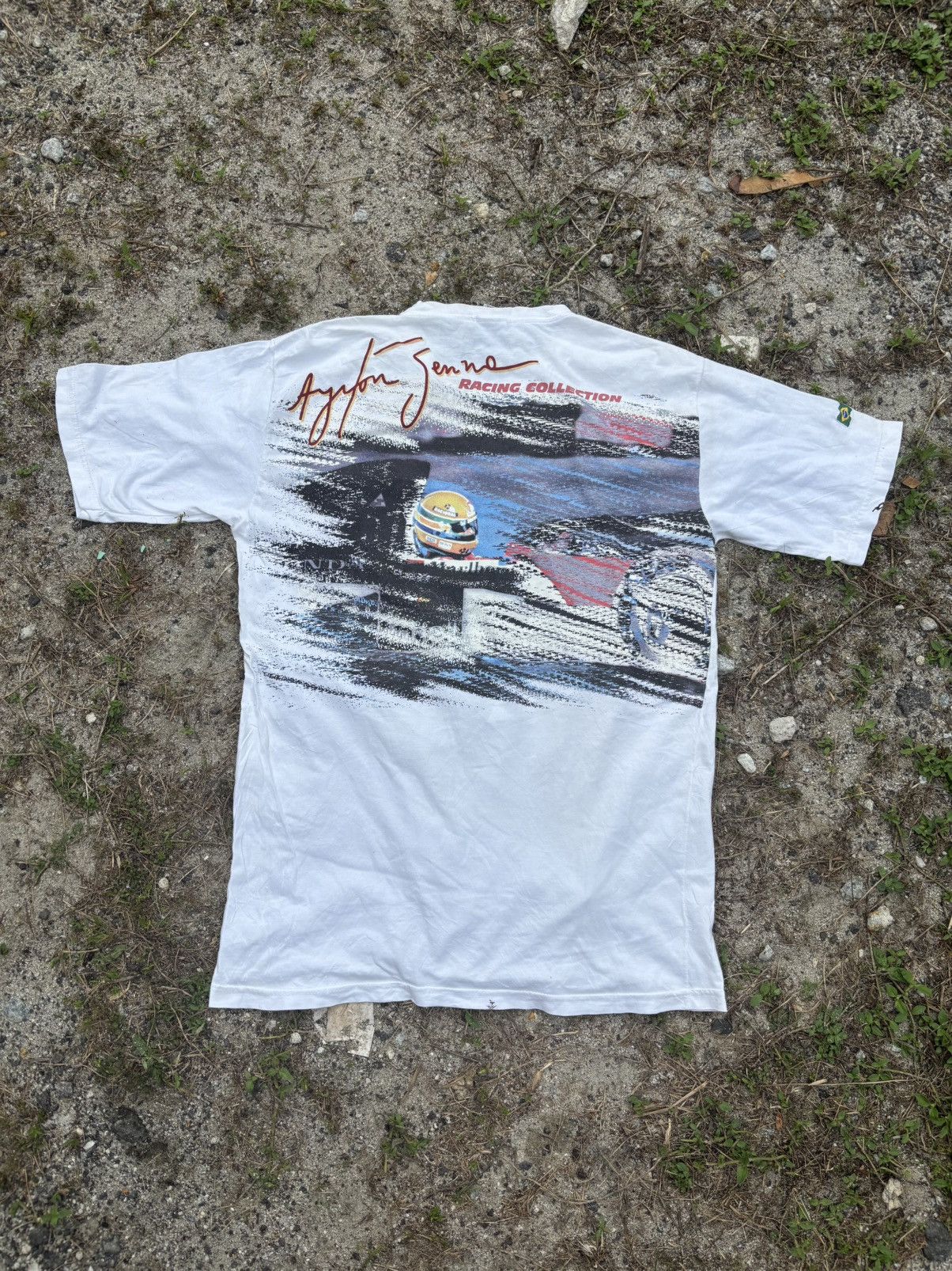 Vintage Vintage Aryton Senna Tshirt Size US L / EU 52-54 / 3 - 1 Thumbnail