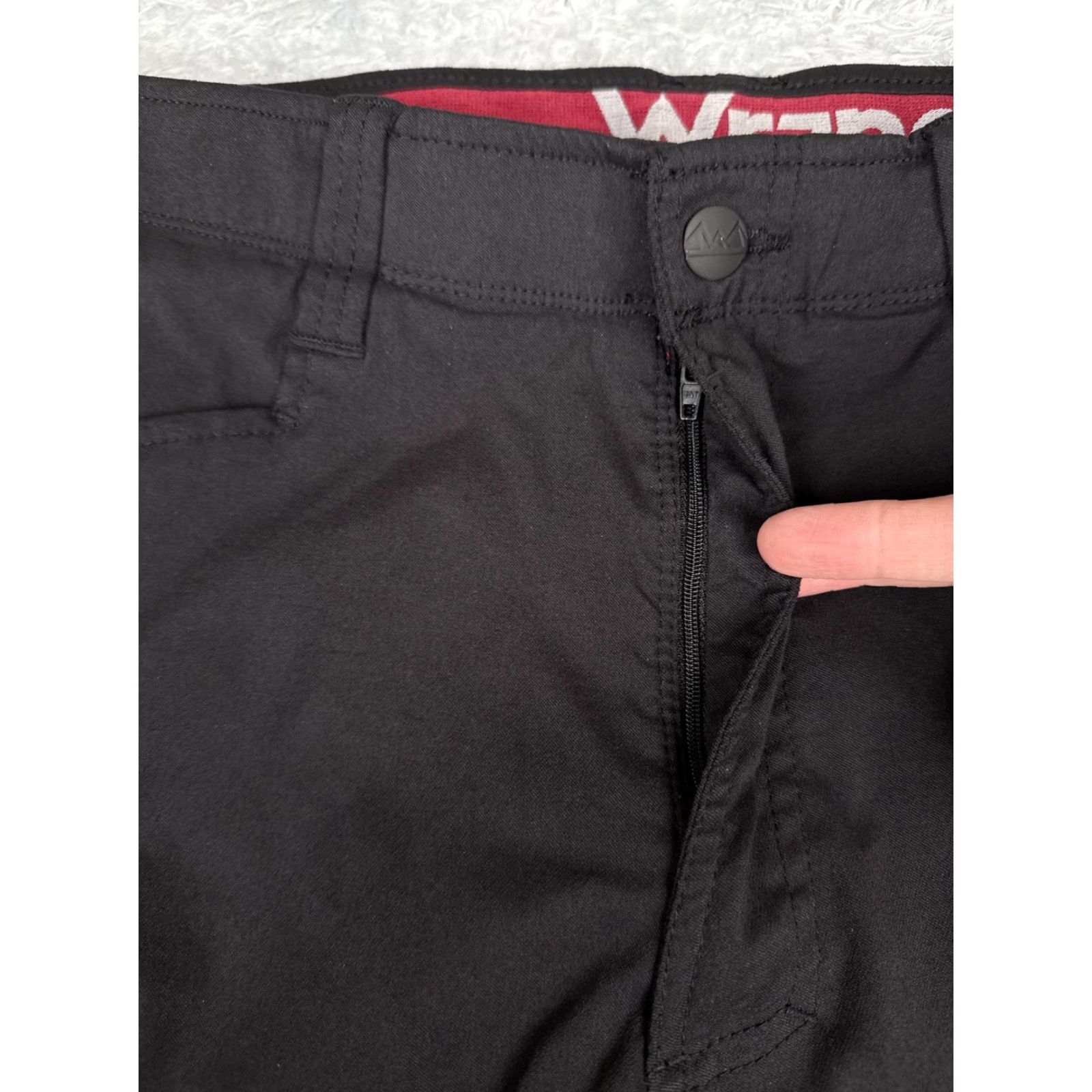Wrangler Wrangler Mens Pants 32x33 Black Outdoor Hiking Zip Pocket Straight Leg Stretch Size US 32 / EU 48 - 5 Thumbnail