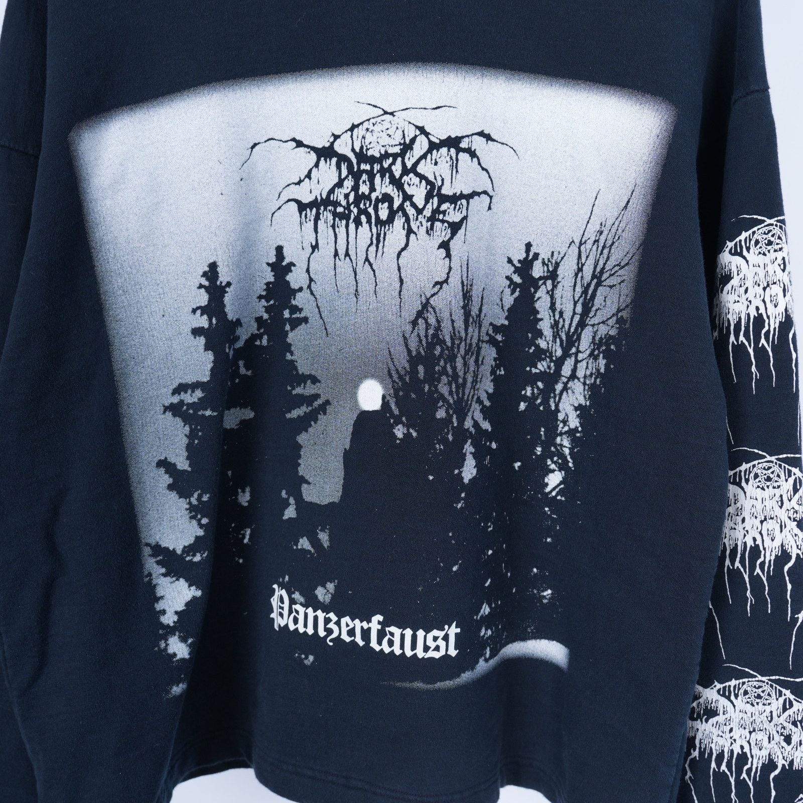 Vintage DARK THRONE 'DANKERFAUST TRUE NORWEIGAN BLACK METAL' HOODIE Size US L / EU 52-54 / 3 - 4 Thumbnail