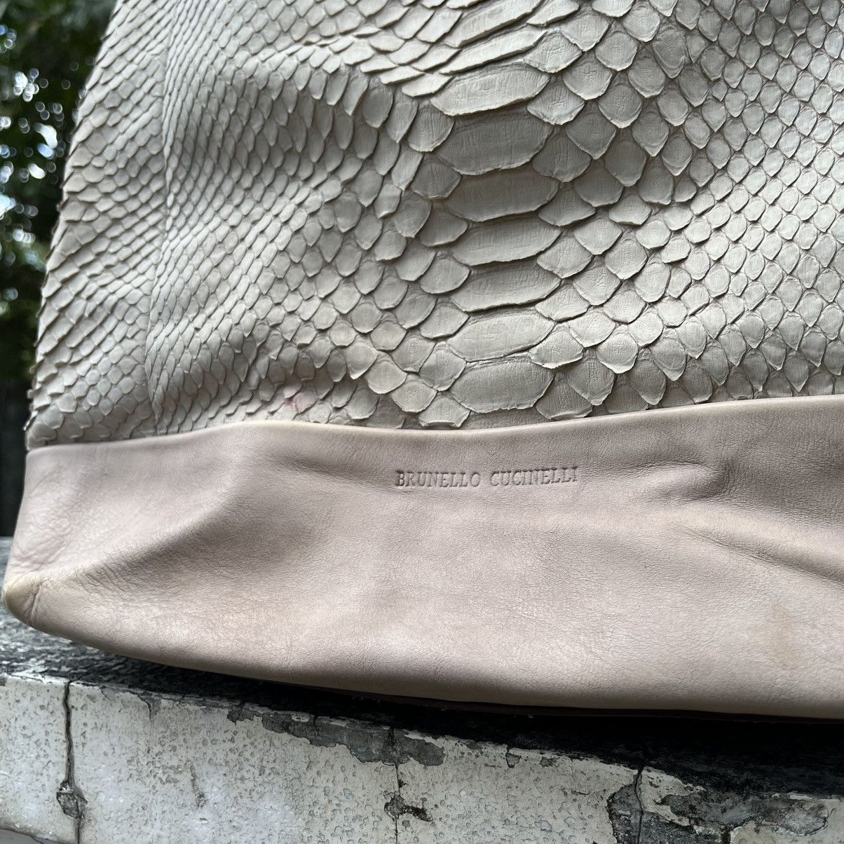 Brunello Cucinelli Brunello Cucinelli Snakeskin-Textured Leather Tote Bag Size ONE SIZE - 8 Thumbnail