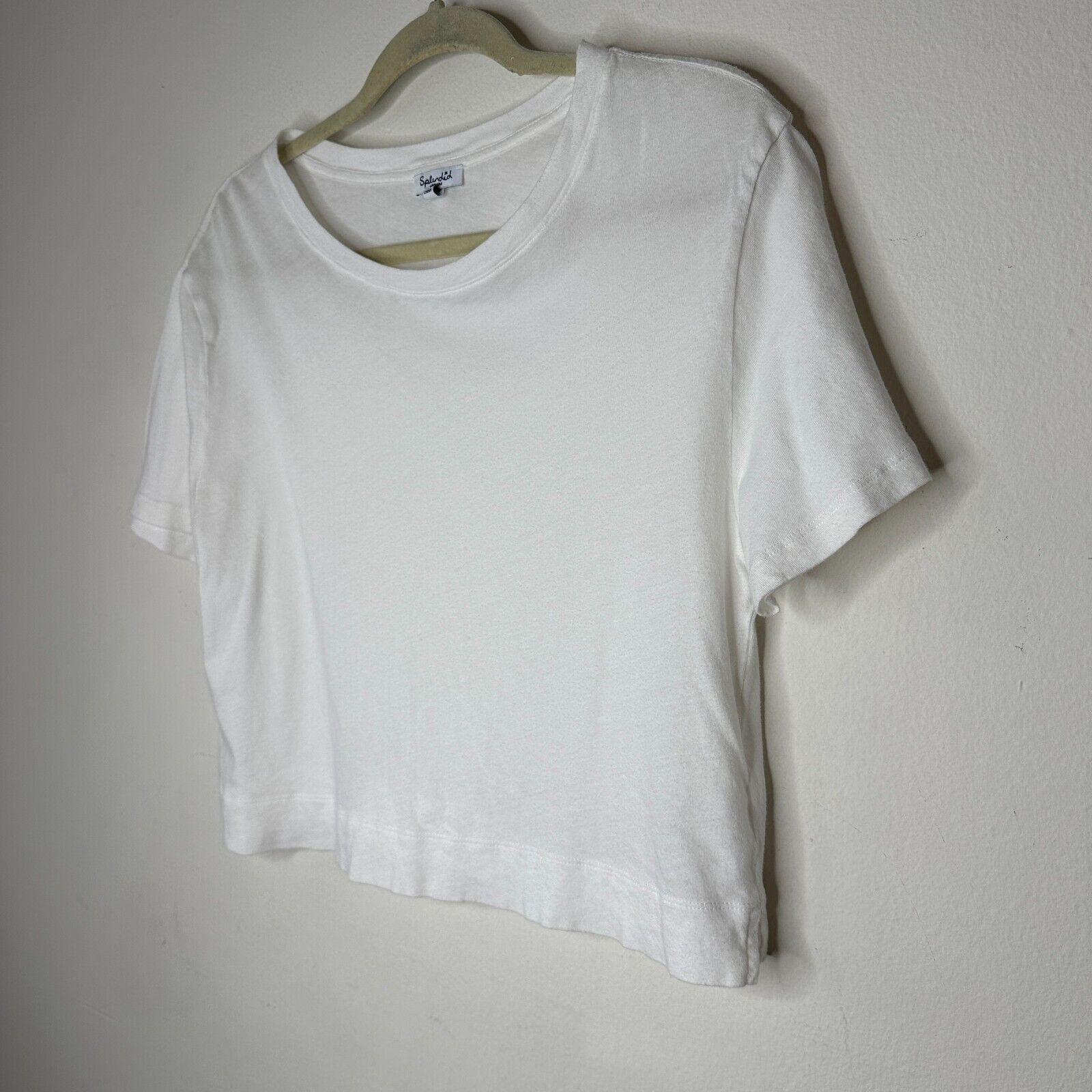 Splendid Splendid White Short Sleeve Round Neck Wide Hem Crop Tee M Size M / US 6-8 / IT 42-44 - 1 Thumbnail