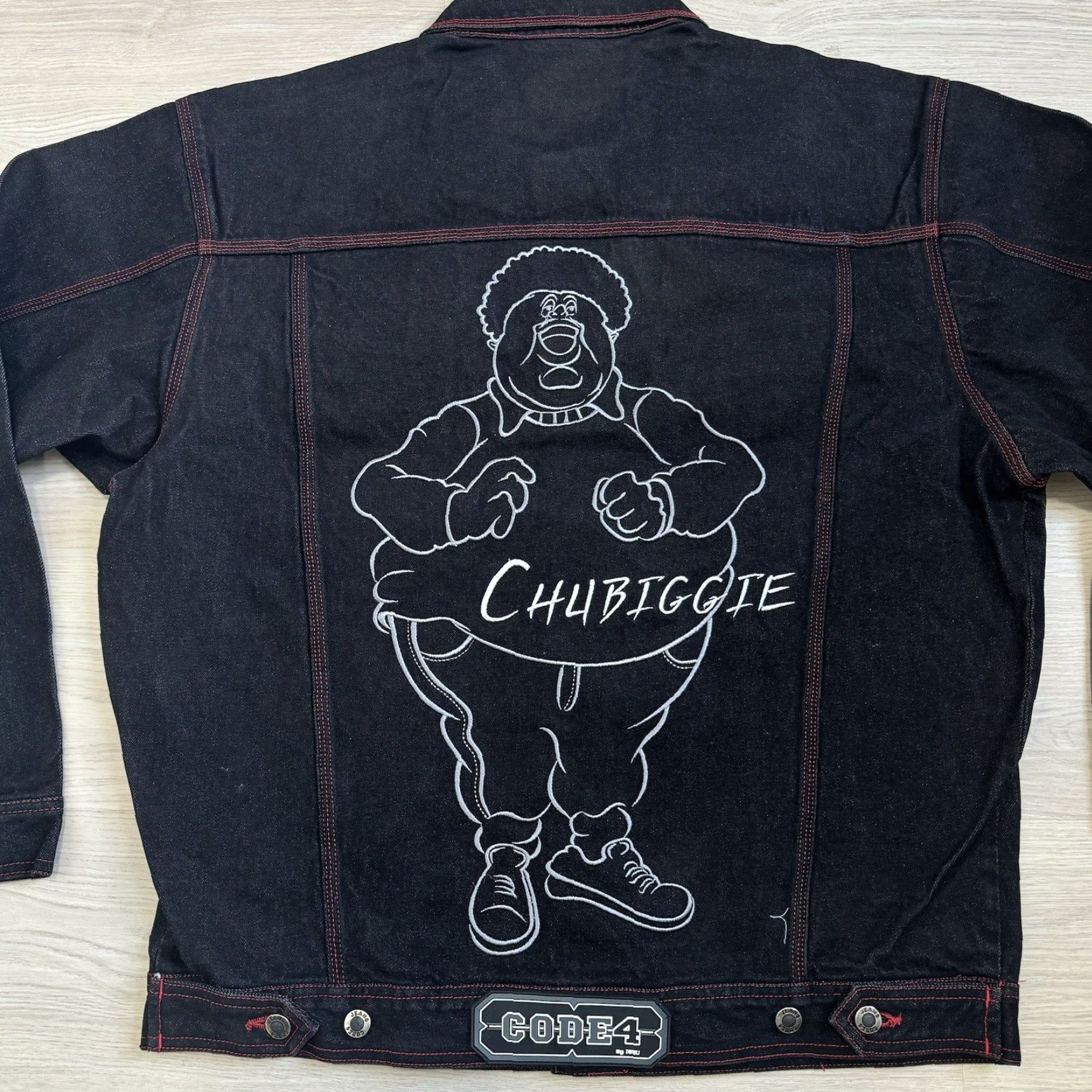 Fubu VINTAGE 90s Y2K Chubiggie Denim Jacket Hip Hop Fubu Southpole Style Size L NWT Jacket Mens Black Denim Trucker Mid-Length Size US L / EU 52-54 / 3 - 4 Thumbnail